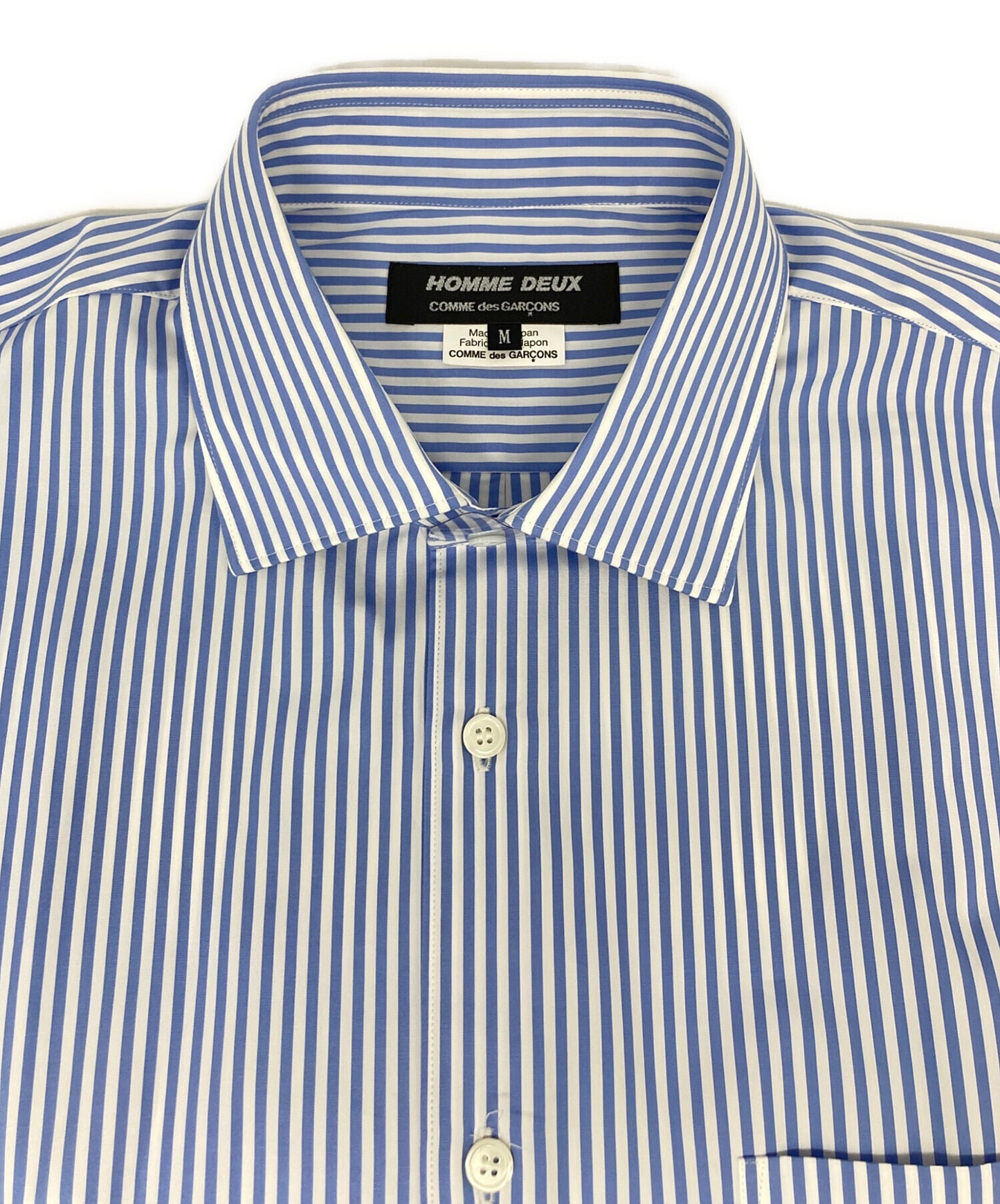 [Pre-owned] COMME des GARCONS HOMME DEUX L/S Wide Collar Stripe Shirt DO-B002