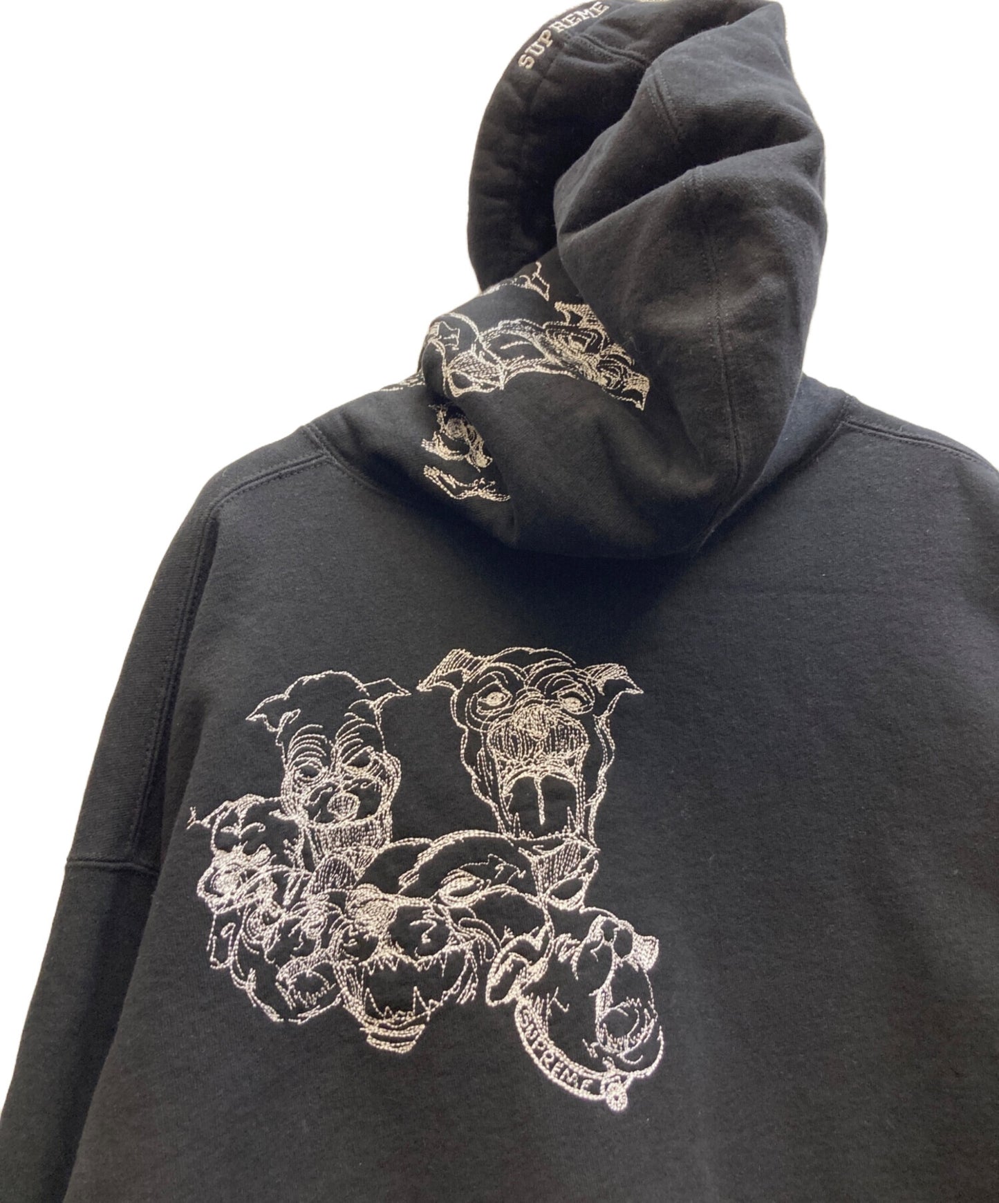 [Pre-owned] SUPREME Pitbulls Embroidered Hooded Sweatshirt