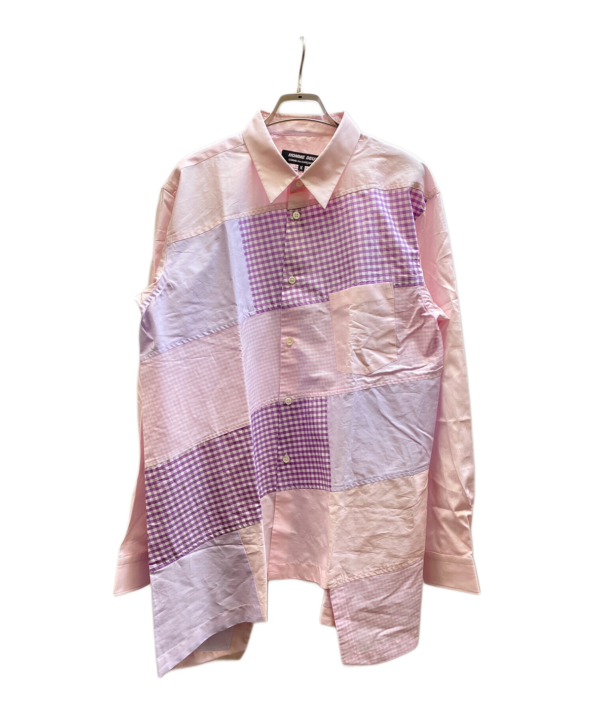 [Pre-owned] COMME des GARCONS HOMME DEUX patchwork plaid shirt DP-B043