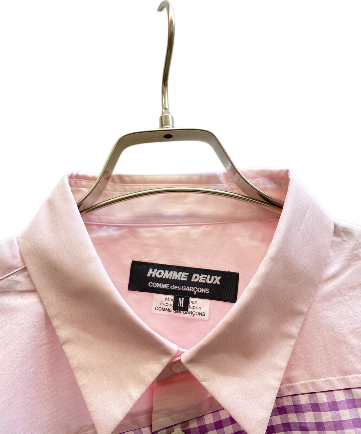 [Pre-owned] COMME des GARCONS HOMME DEUX patchwork plaid shirt DP-B043