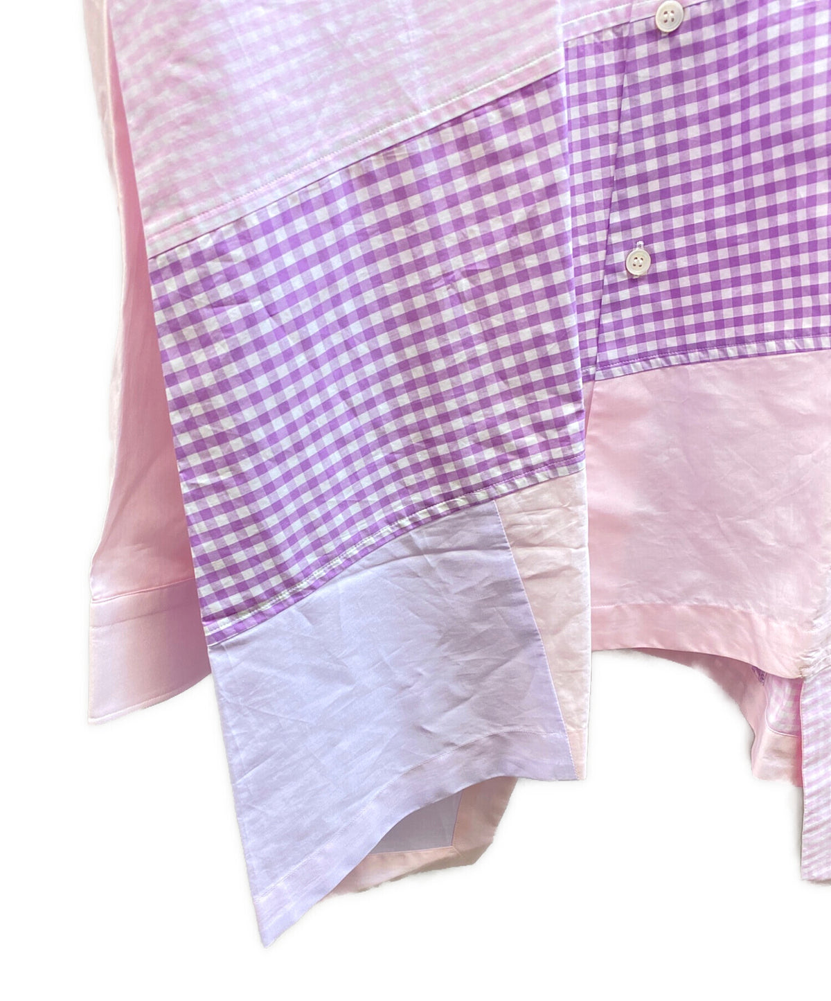 [Pre-owned] COMME des GARCONS HOMME DEUX patchwork plaid shirt DP-B043