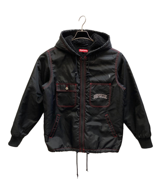 [Pre-owned] SUPREME Sherpa Lined Nylon Zip Up Jacket