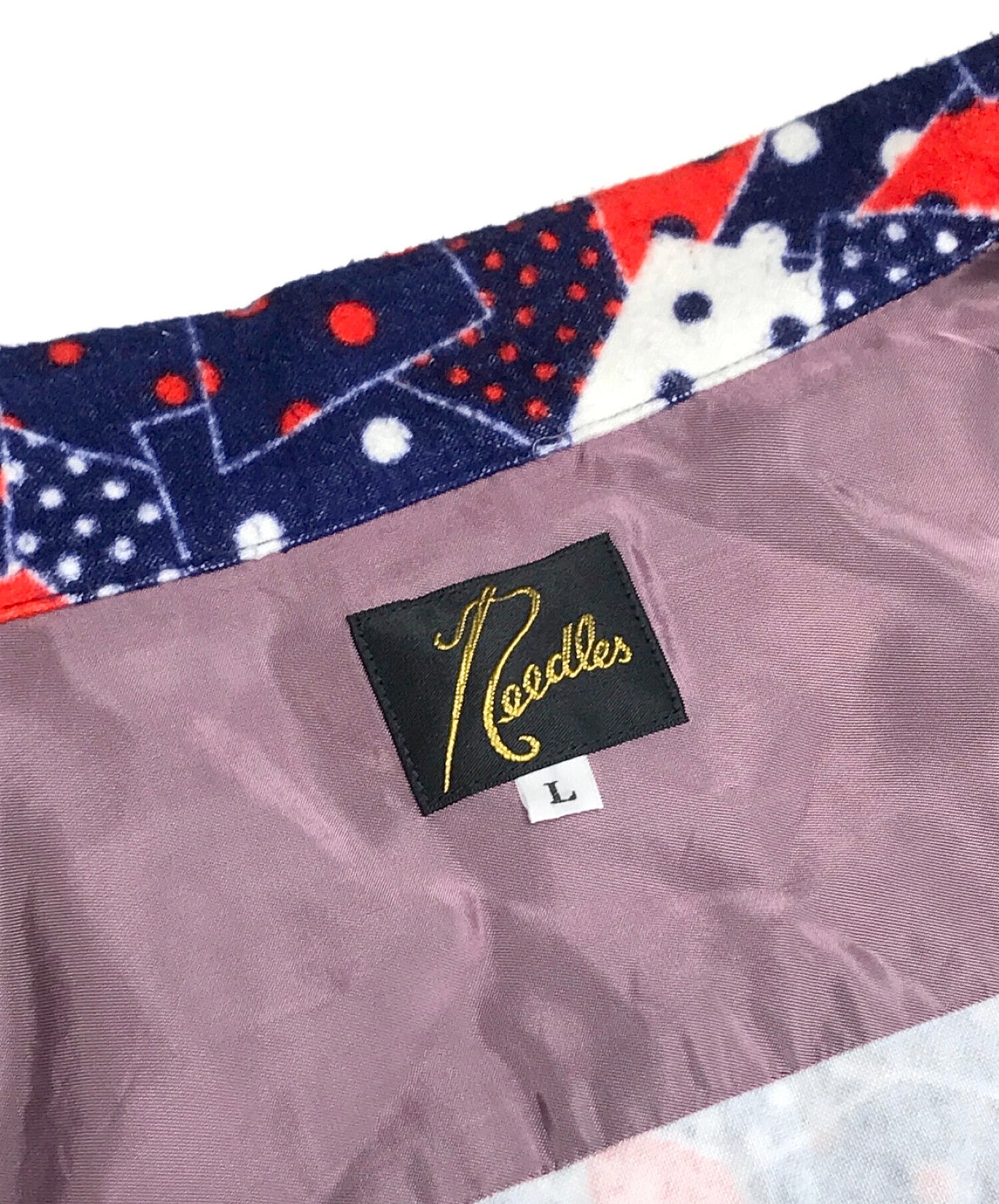 [Pre-owned] Needles flannel open-collared shirt LQ156.