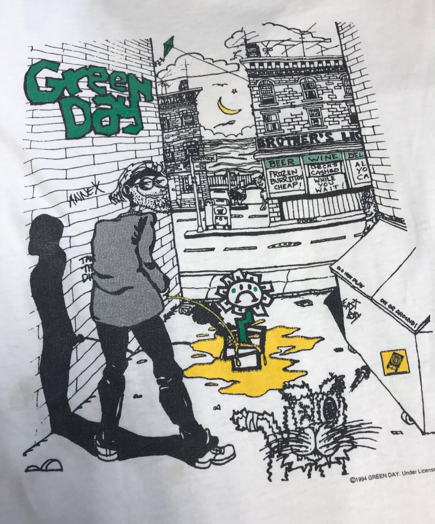 [Pre-owned] band T-shirt 90s Green Day band T-shirt