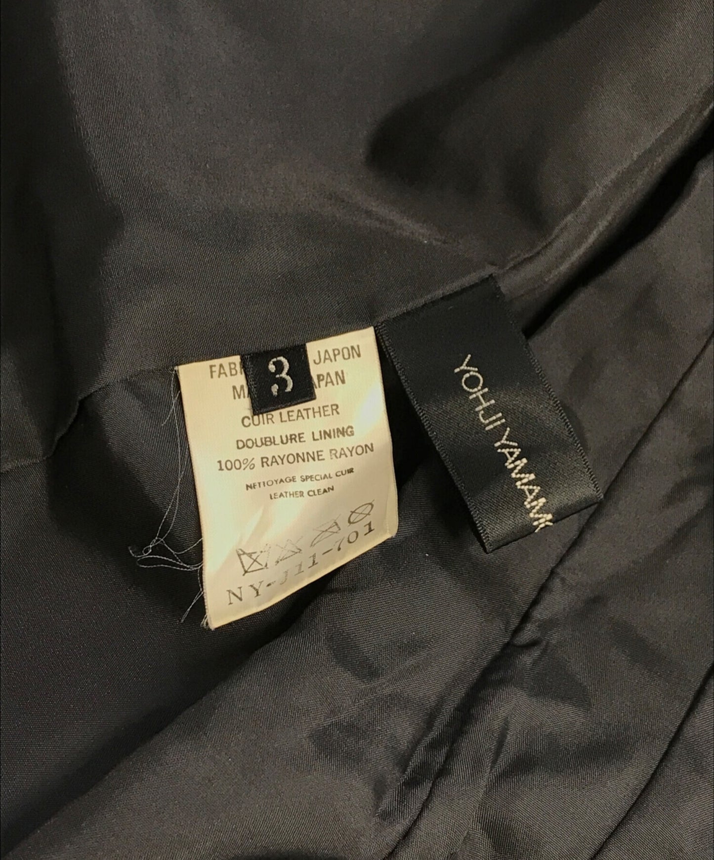 [Pre-owned] yohji yamamoto+noir Leather Tailored Jacket NY-J11-701