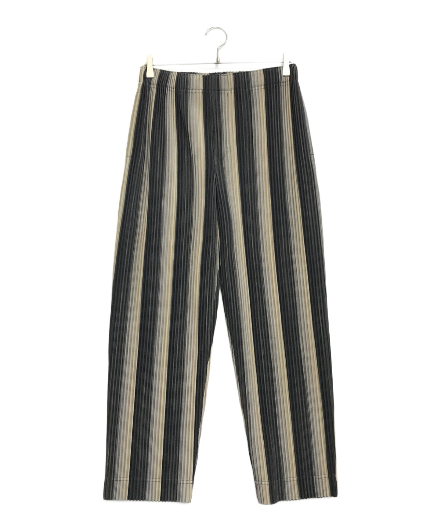 [Pre-owned] HOMME PLISSE ISSEY MIYAKE Striped Pleated Pants HP43-JF367