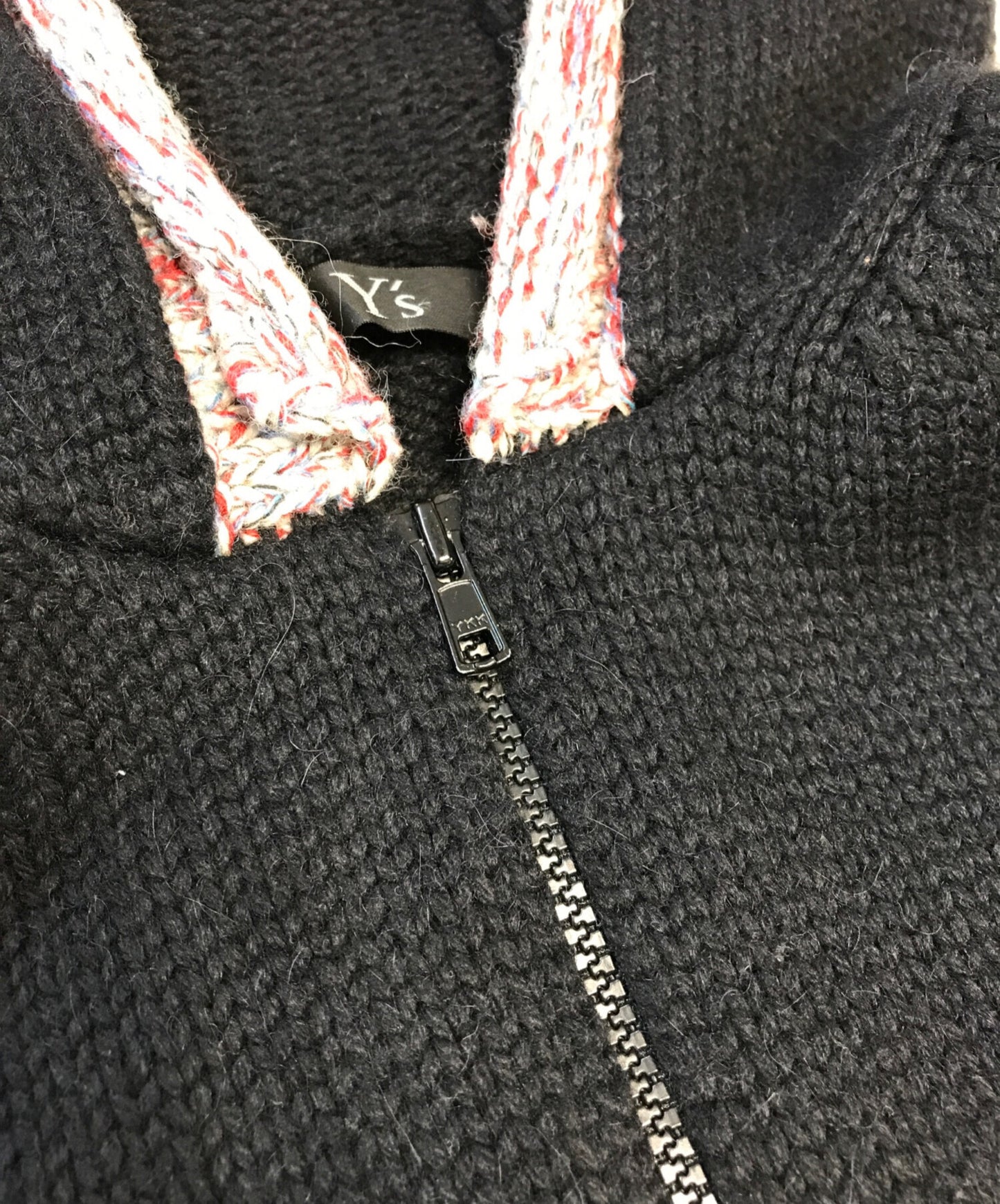 [Pre-owned] Y's Hood Trim Switched Double Zip Knit Coat MZ-K23-156