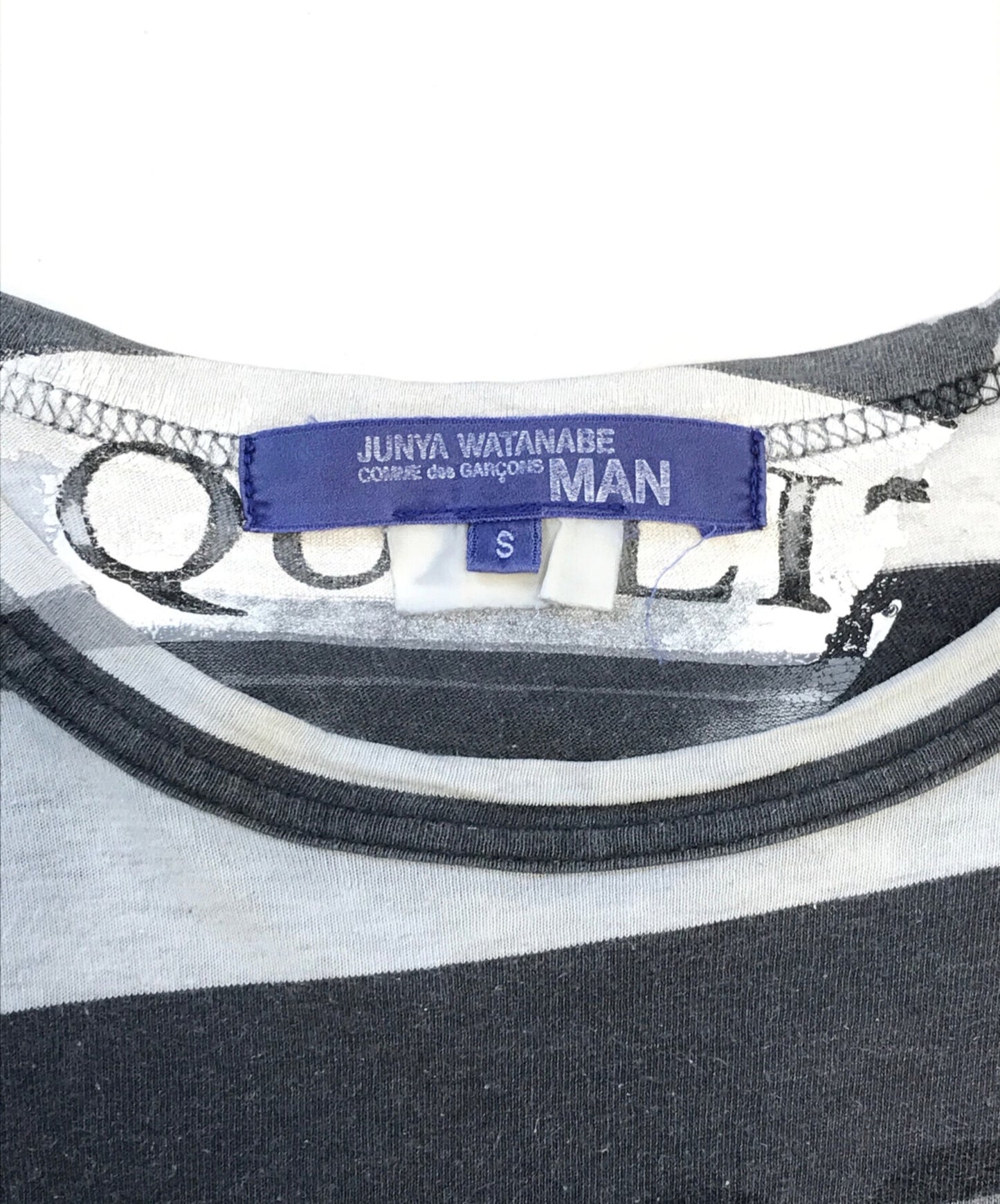 [Pre-owned] JUNYA WATANABE COMME des GARCONS Striped cut and sewn with corporate collaboration transfer print WA-T033