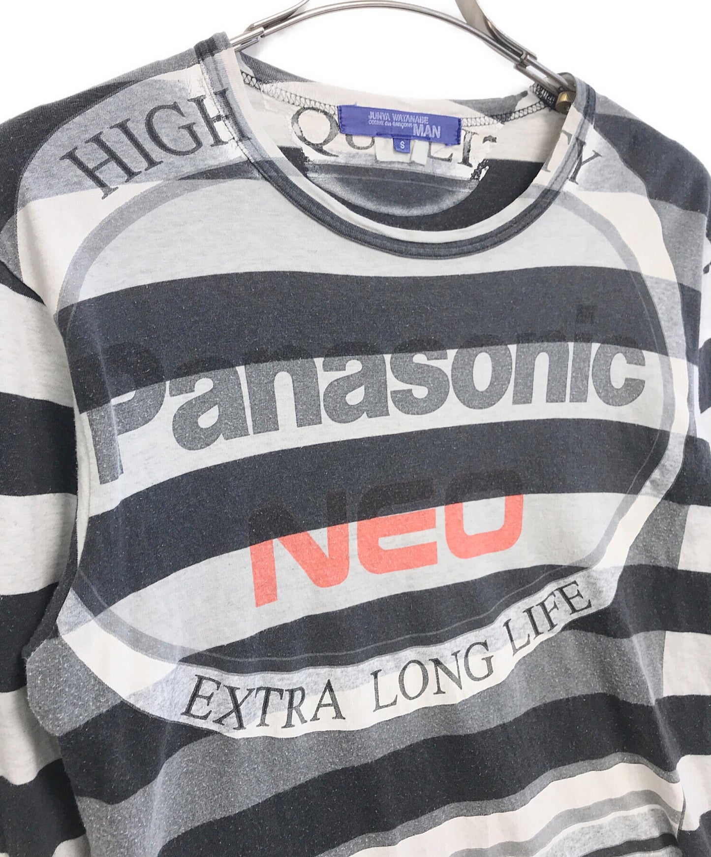 [Pre-owned] JUNYA WATANABE COMME des GARCONS Striped cut and sewn with corporate collaboration transfer print WA-T033