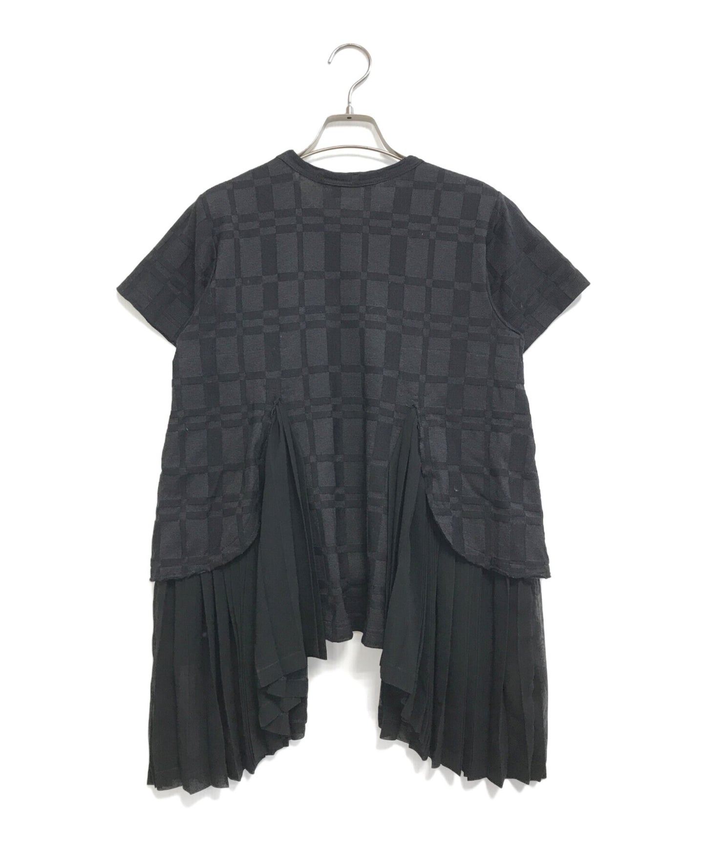 [Pre-owned] COMME des GARCONS COMME des GARCONS Check Jacquard Side Pleated Chiffon RI-T001