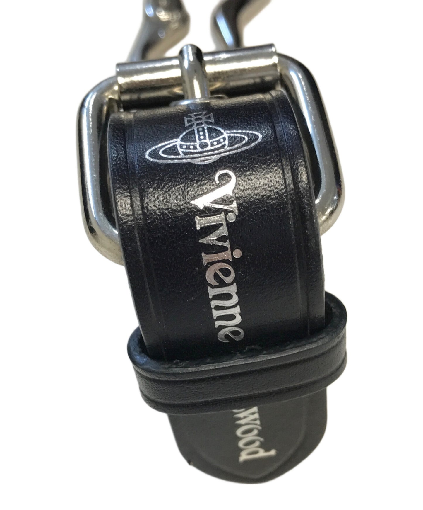 [Pre-owned] Vivienne Westwood Leather belted carabiner key holder