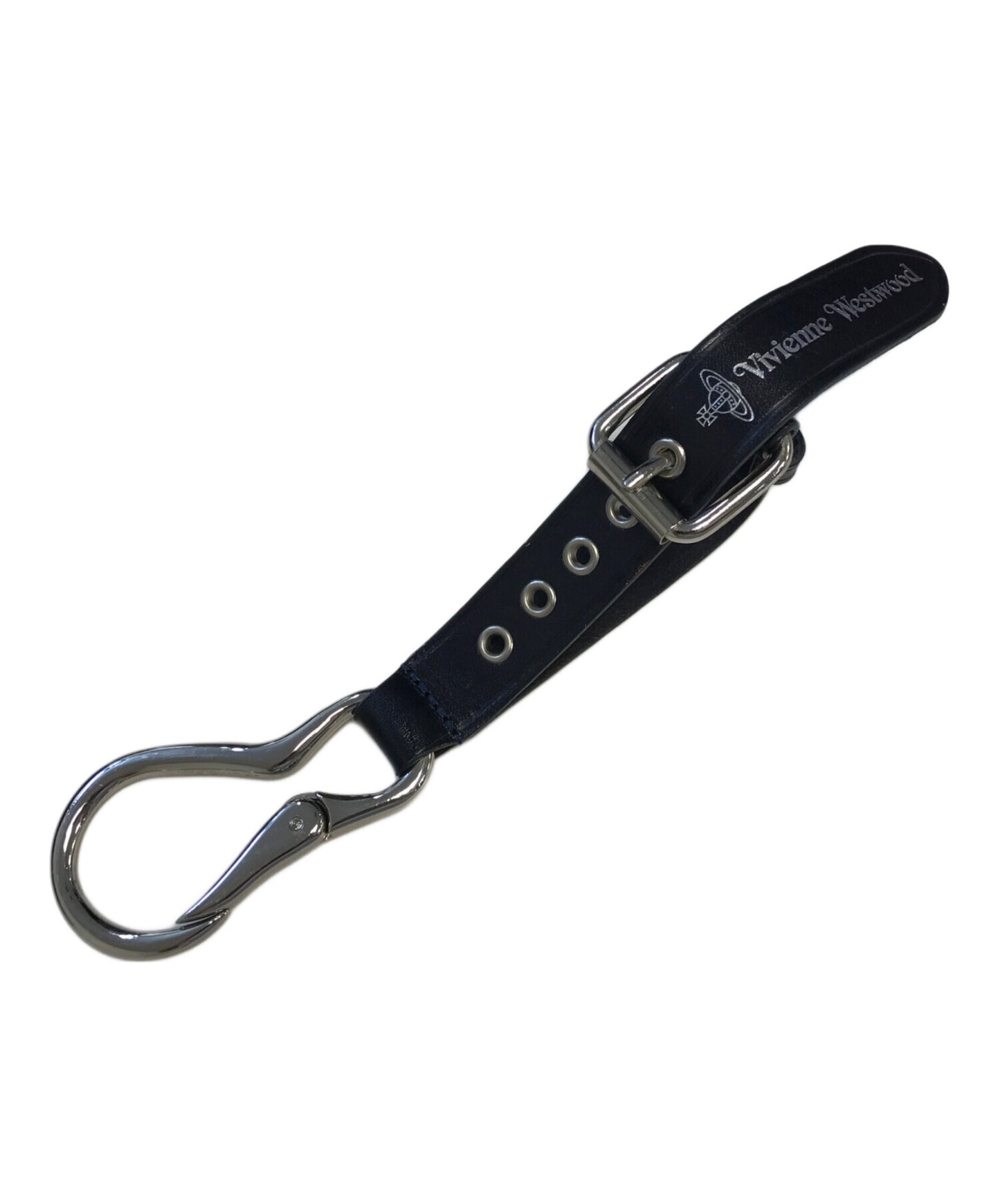 [Pre-owned] Vivienne Westwood Leather belted carabiner key holder