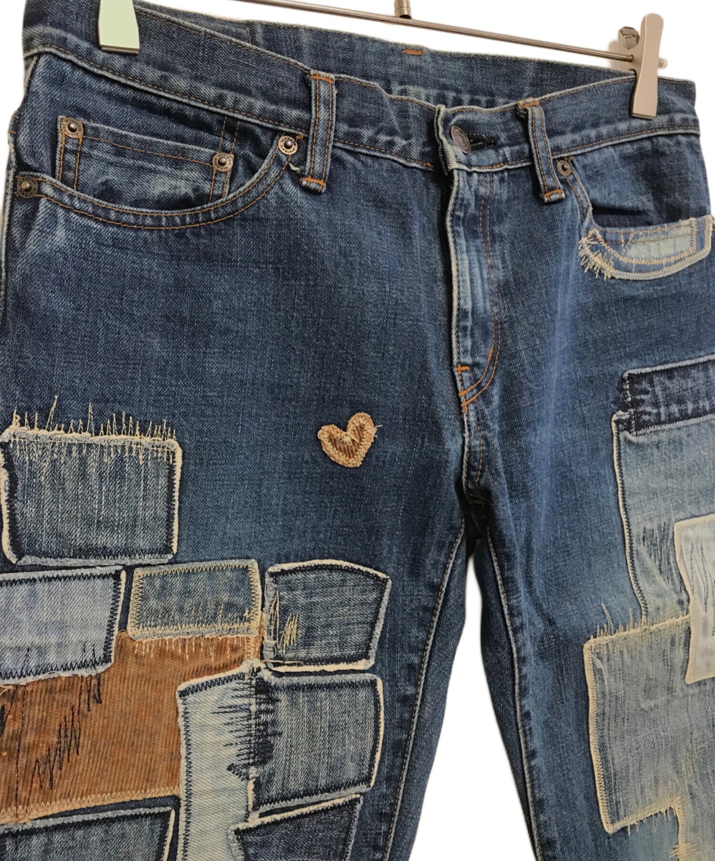 [Pre-owned] Hysteric Glamour patchwork denim pants 24P-360