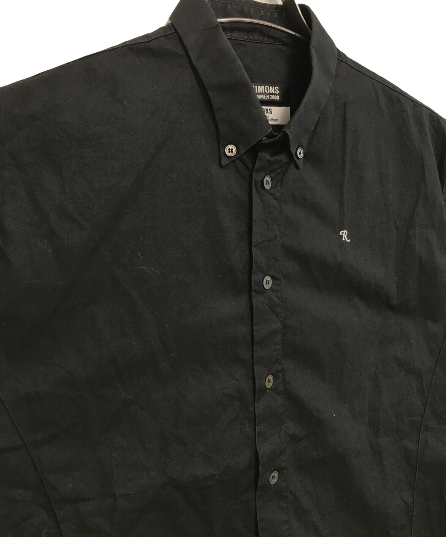 [Pre-owned] RAF SIMONS Short-sleeved shirt with embroidered logo on chest