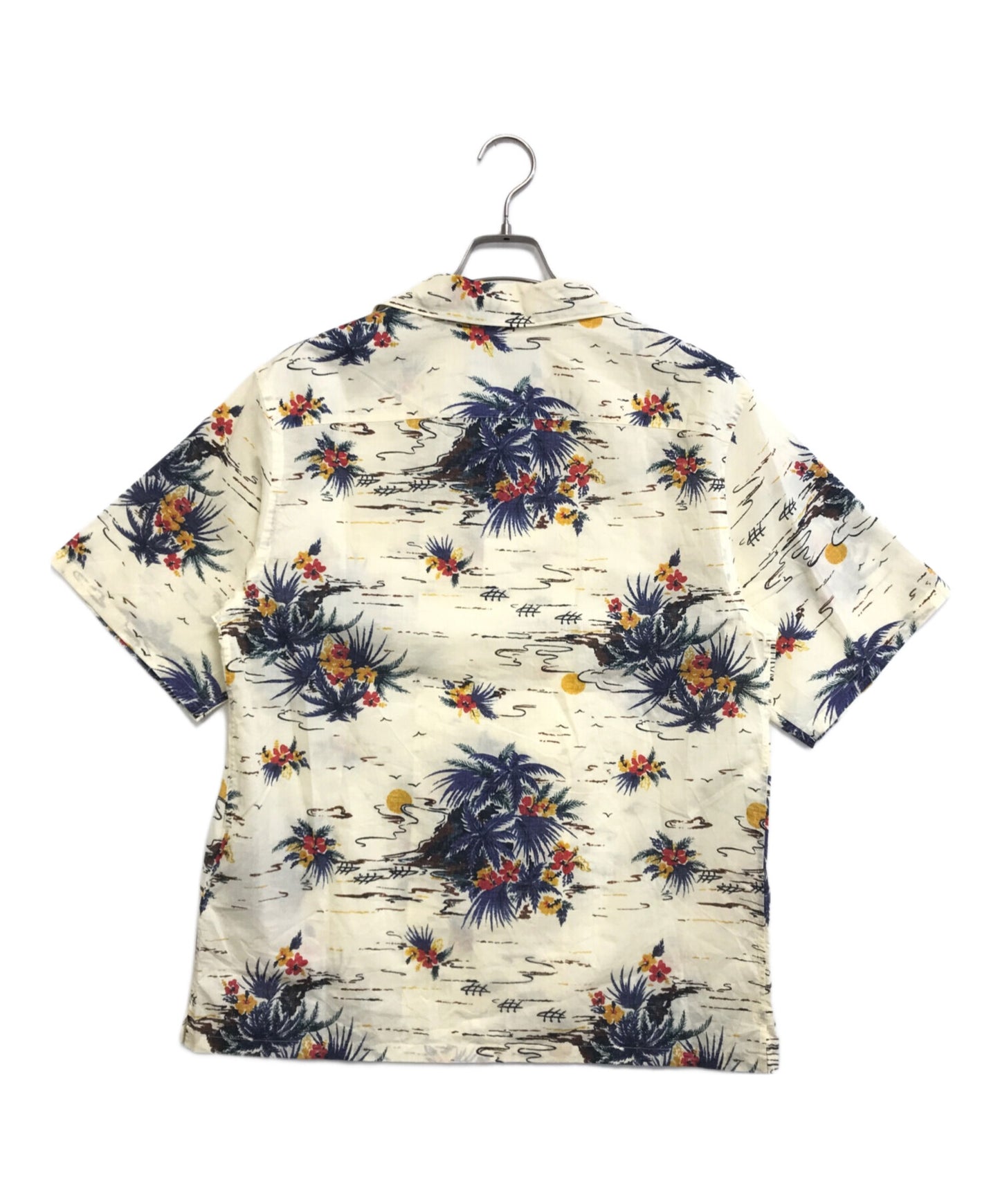 [Pre-owned] PRADA Printed cotton bowling shirt UCS414 SUM0