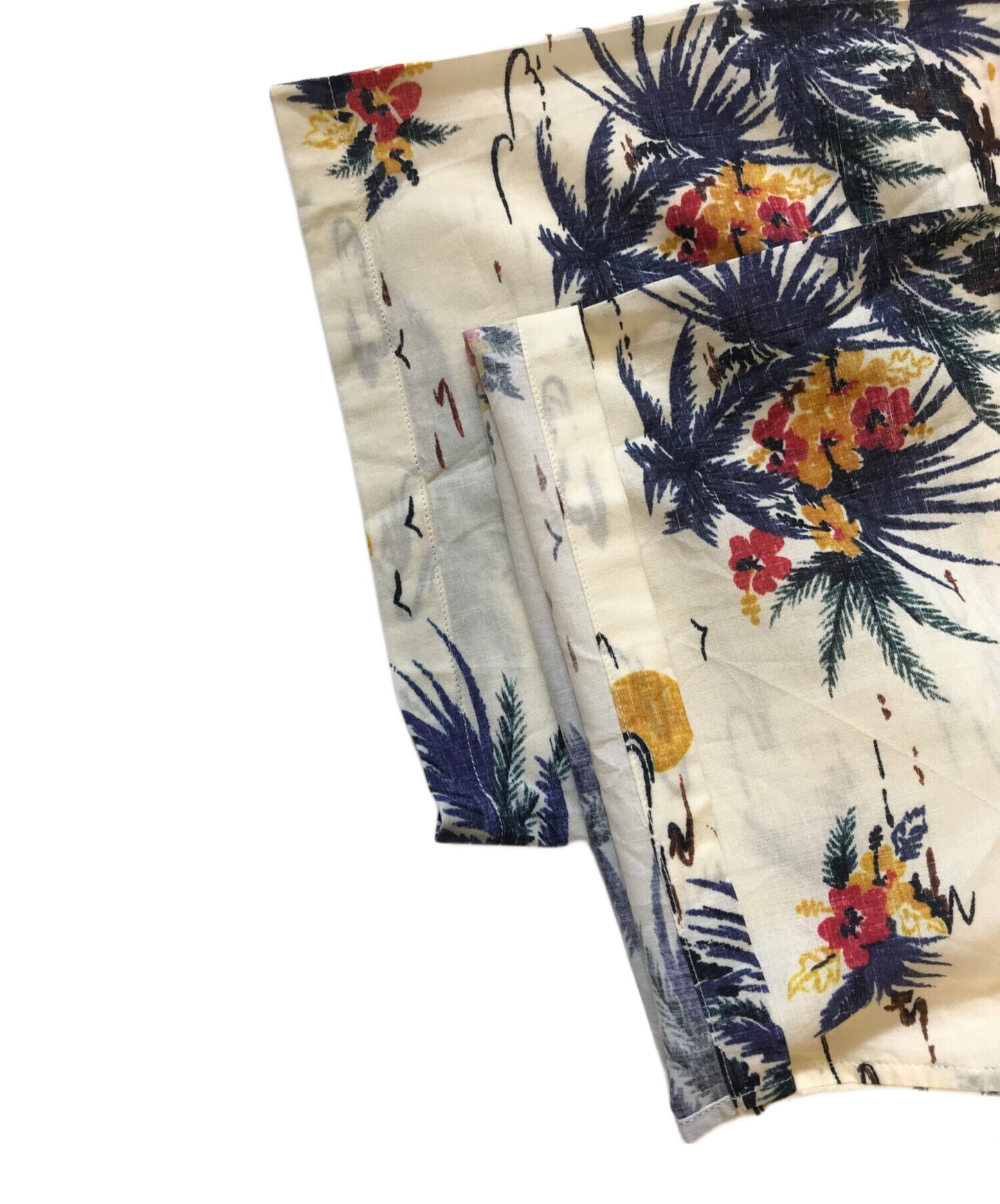 [Pre-owned] PRADA Printed cotton bowling shirt UCS414 SUM0
