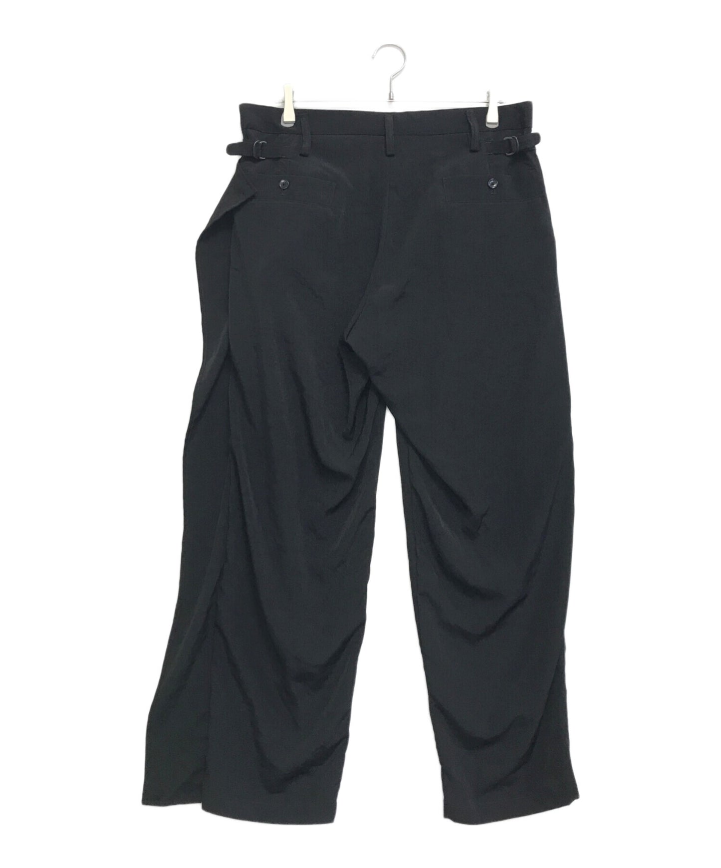 [Pre-owned] GROUND Y CREPE DE CHINE SIDE TRIMMED PANTS GO-P14-500