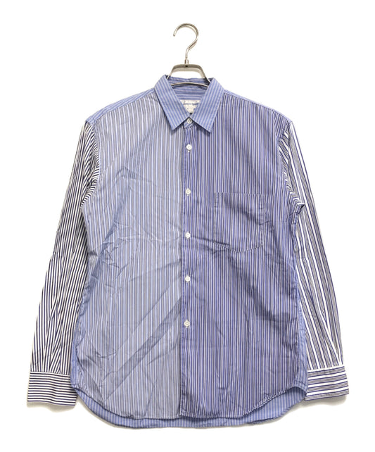 [Pre-owned] COMME des GARCONS SHIRT Cotton Poplin Crazy Stripe Regular Collar Shirt FZ-B107
