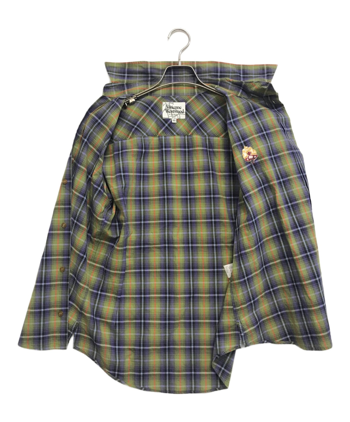 [Pre-owned] Vivienne Westwood man Skull Orb Asymmetrical Short-Sleeved Shirt