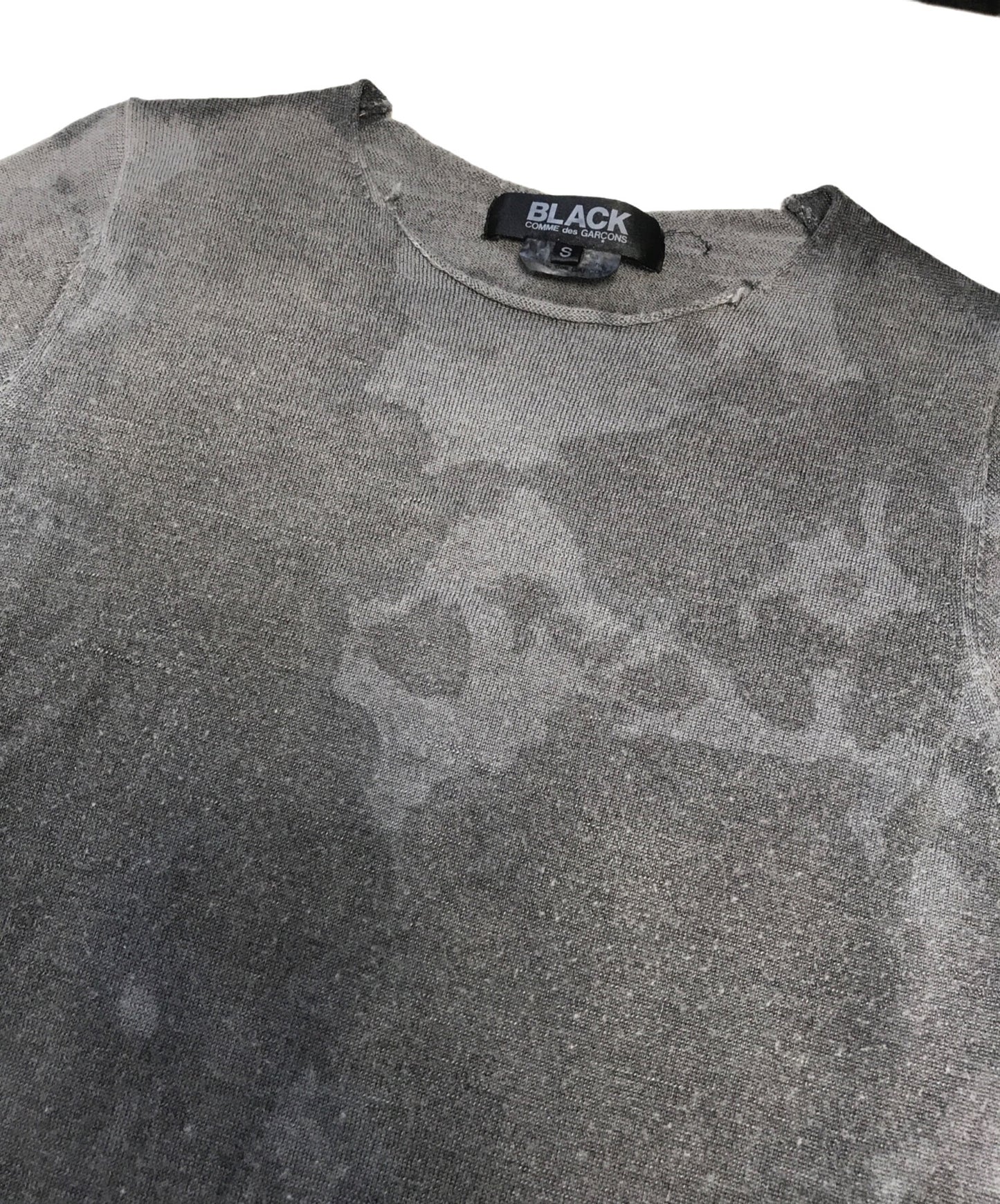 [Pre-owned] BLACK COMME des GARCONS Damaged camouflage knit 1B-N002