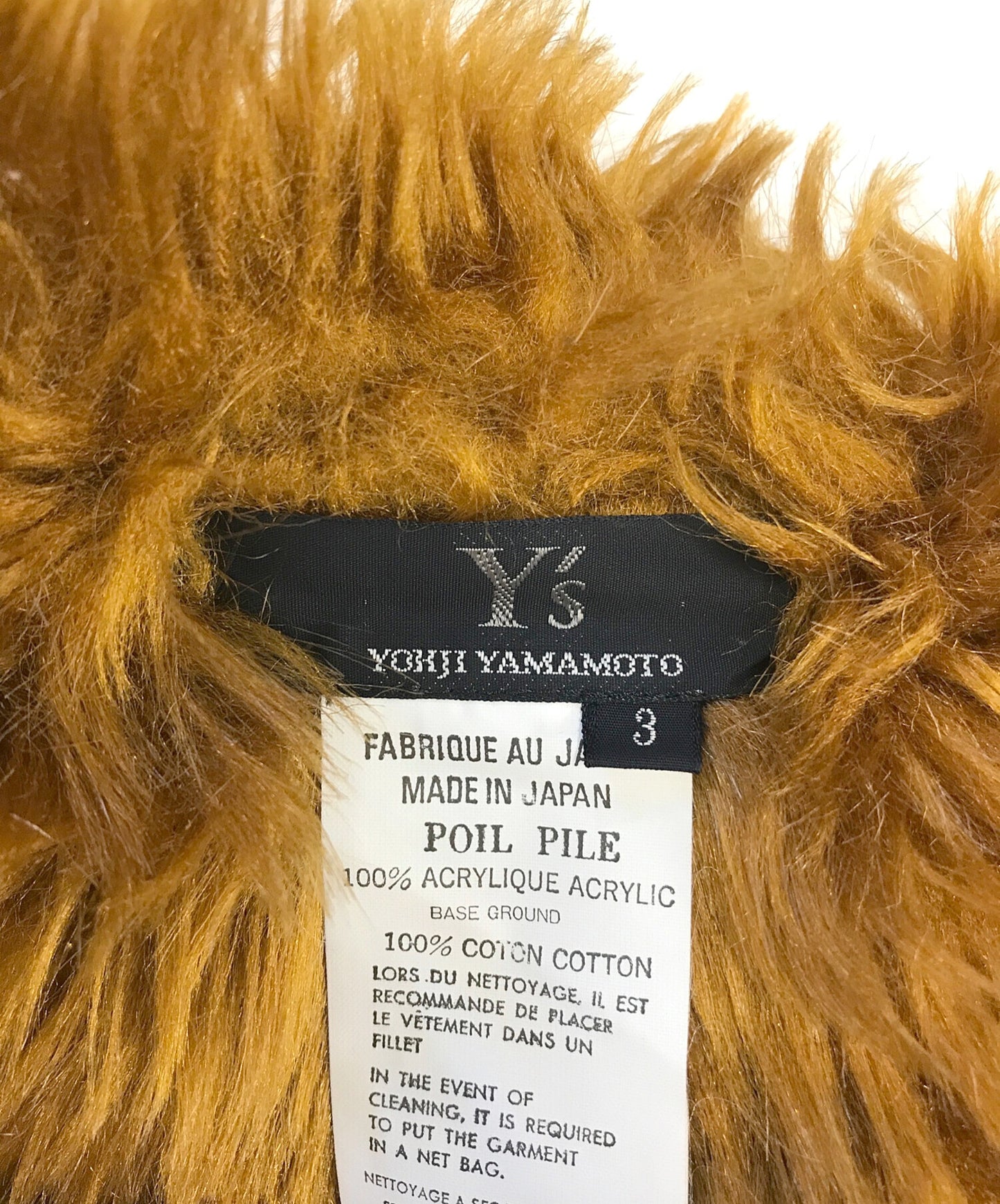 [Pre-owned] Y's fur jacket with fur lining YS-J15-912