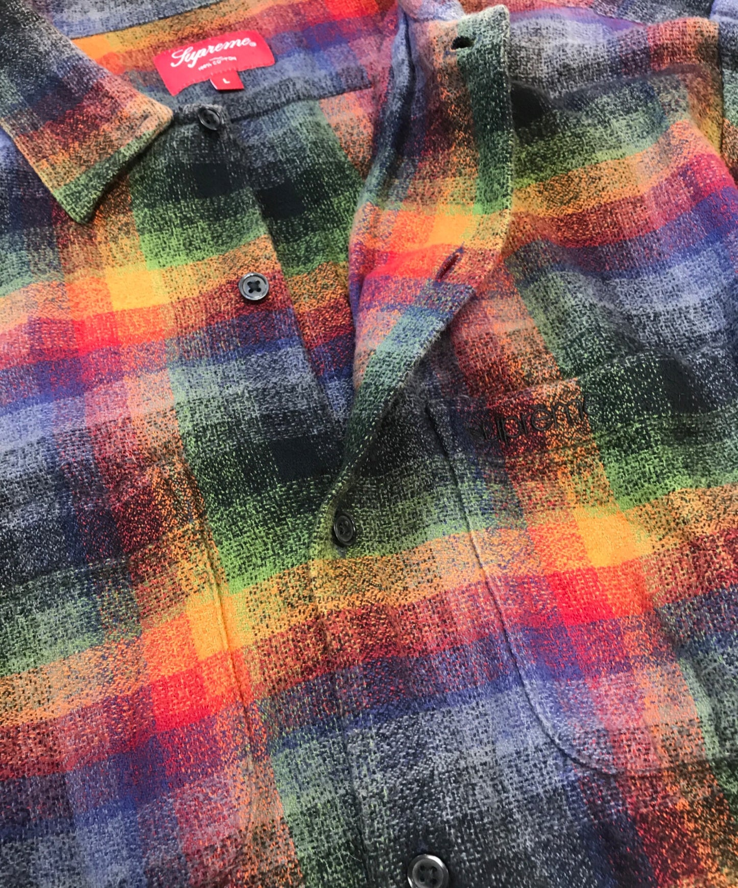 [Pre-owned] SUPREME Plaid Flannel Shirt