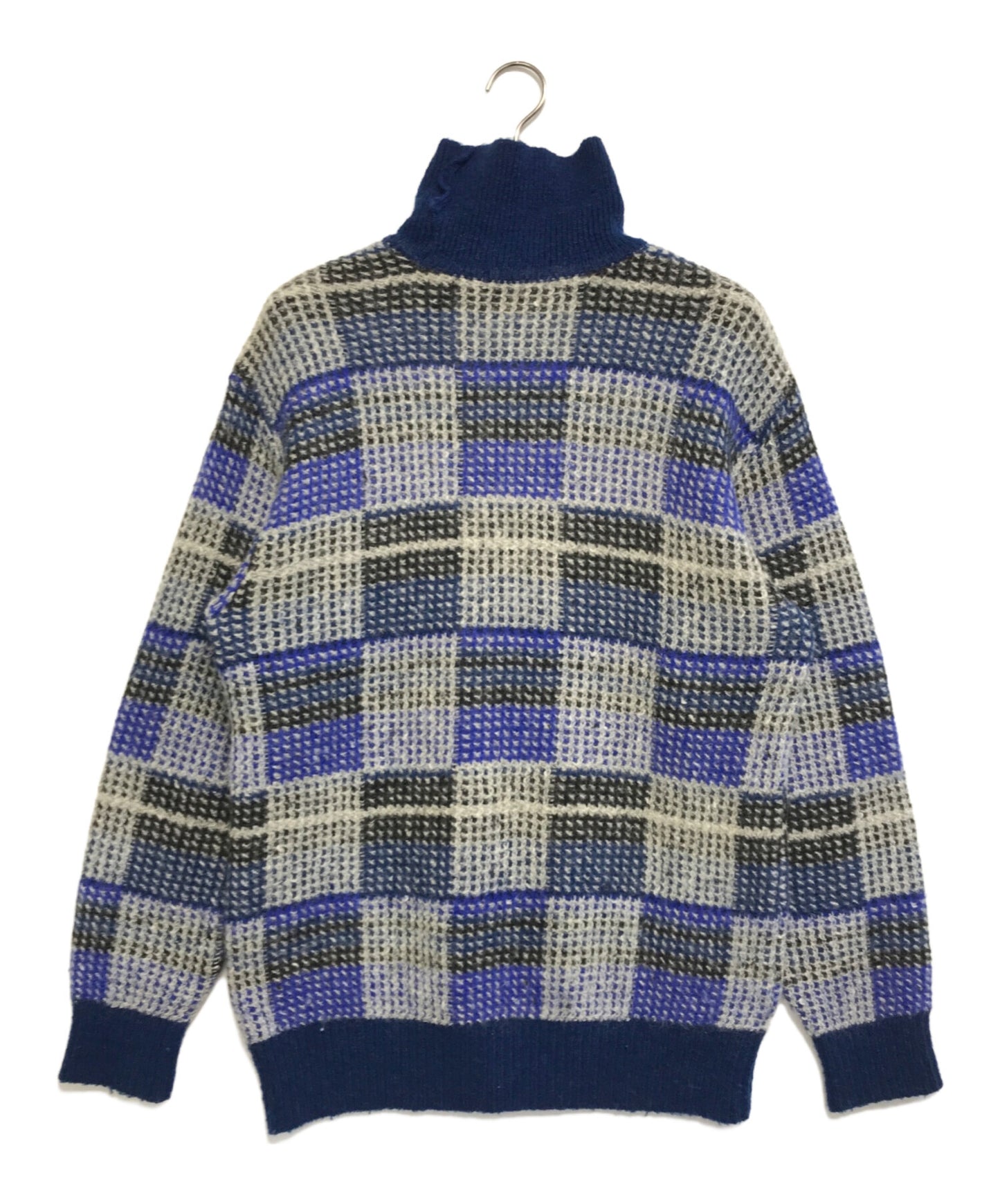 [Pre-owned] ISSEY MIYAKE MEN Block Check High Neck Knit
