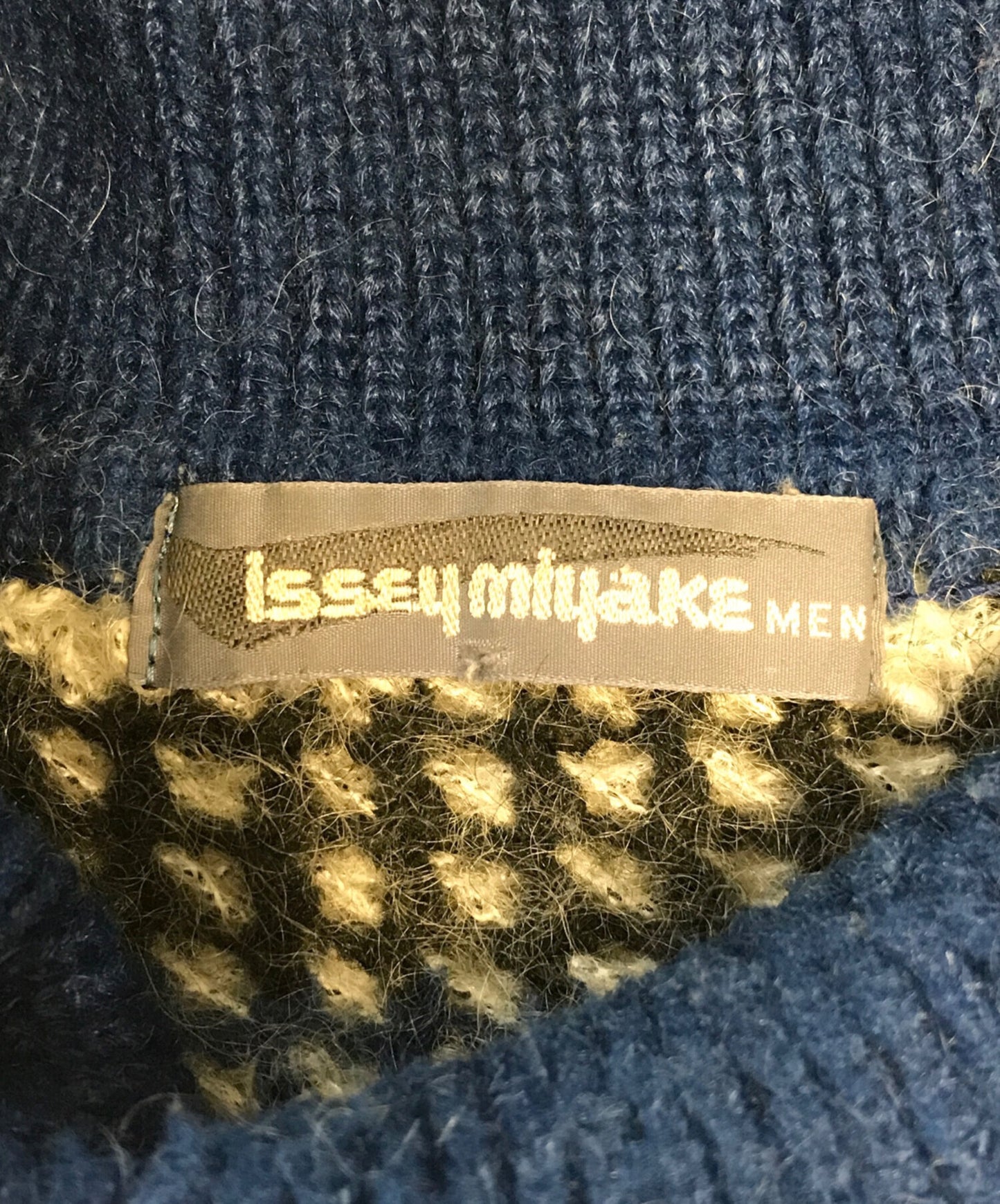 [Pre-owned] ISSEY MIYAKE MEN Block Check High Neck Knit