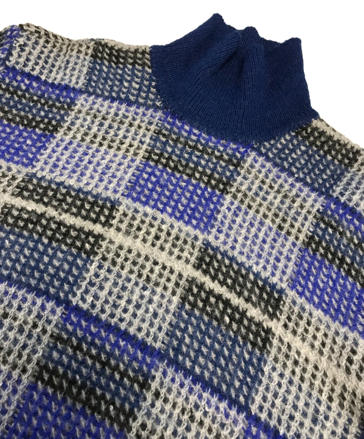 [Pre-owned] ISSEY MIYAKE MEN Block Check High Neck Knit