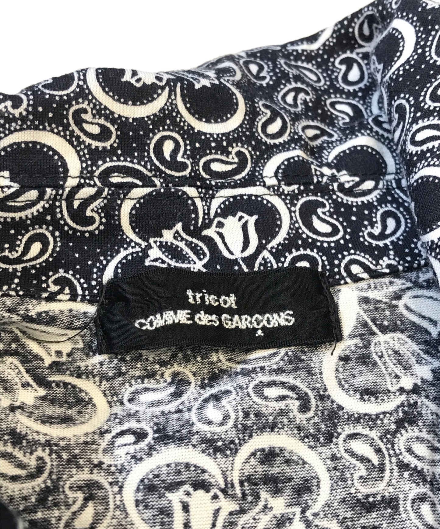 [Pre-owned] tricot COMME des GARCONS Paisley Pattern Round Collar Shirt TC-T005