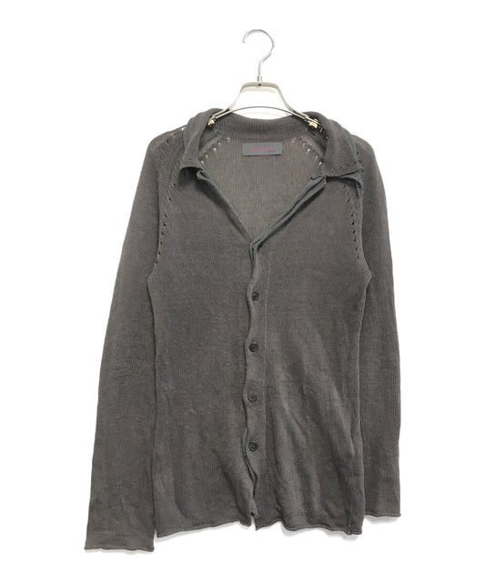 [Pre-owned] yohji yamamoto+noir Cardigan with shaped collar design NV-K02-480