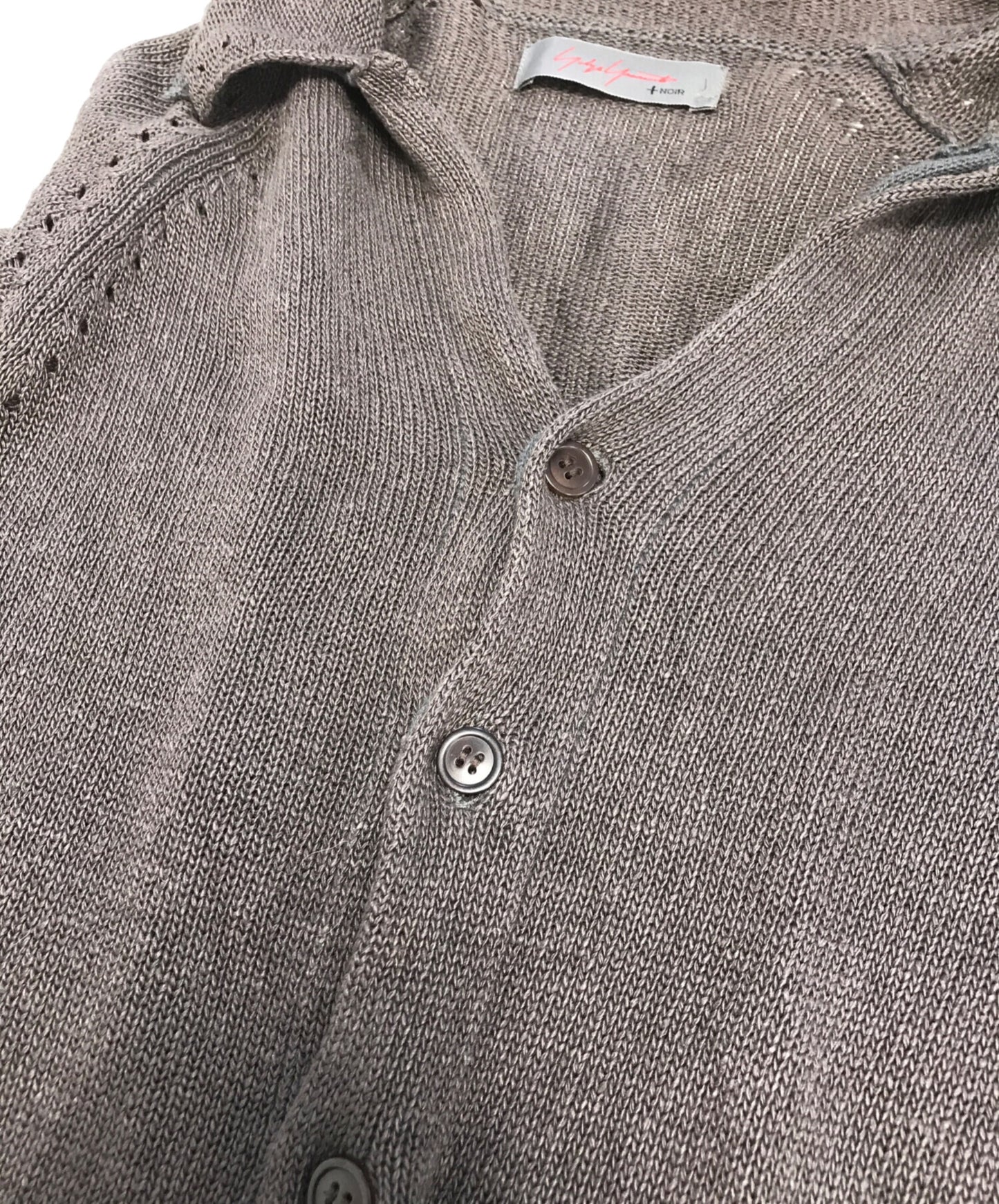 [Pre-owned] yohji yamamoto+noir Cardigan with shaped collar design NV-K02-480