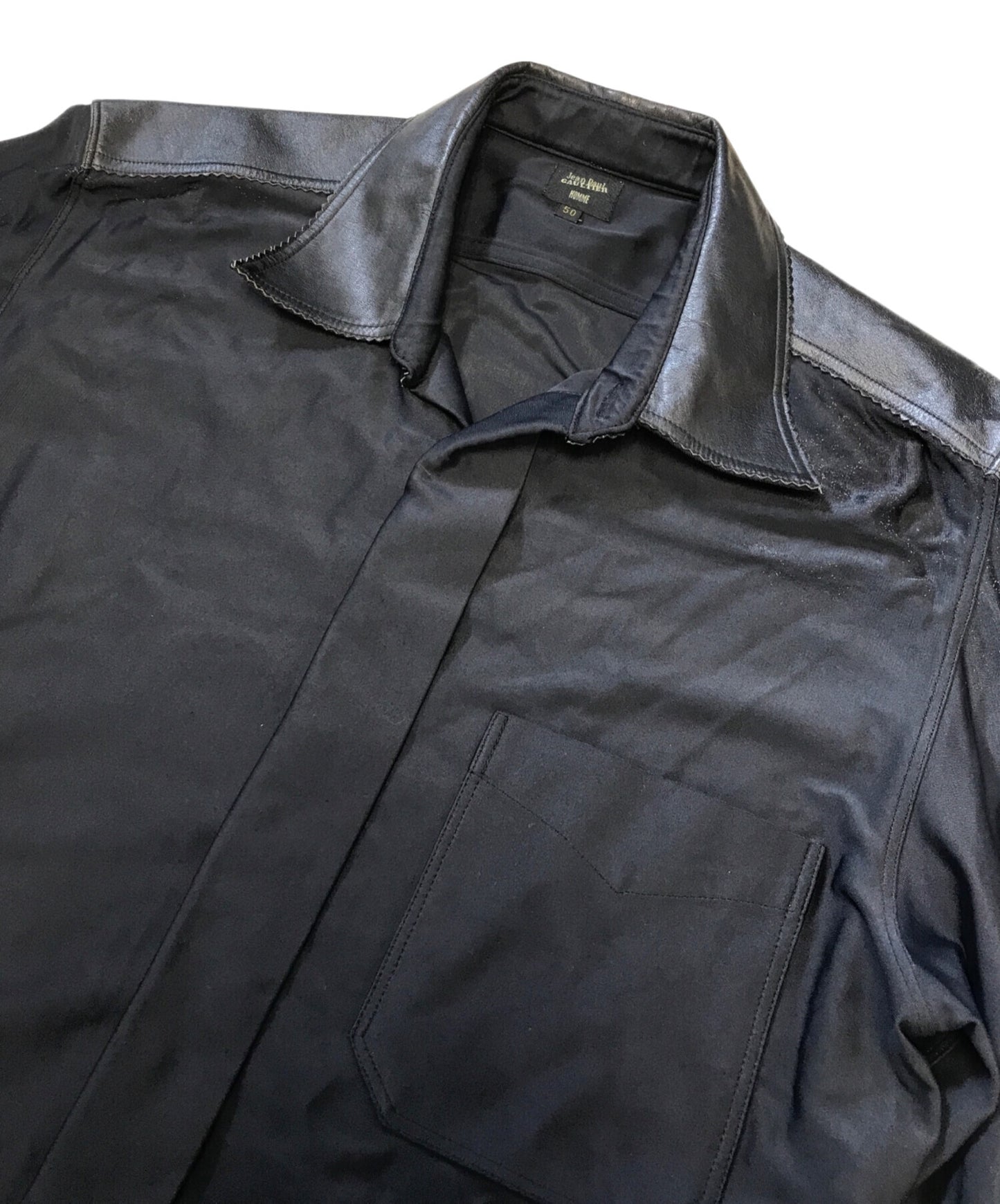[Pre-owned] Jean Paul Gaultier homme Leather cut-out shirt