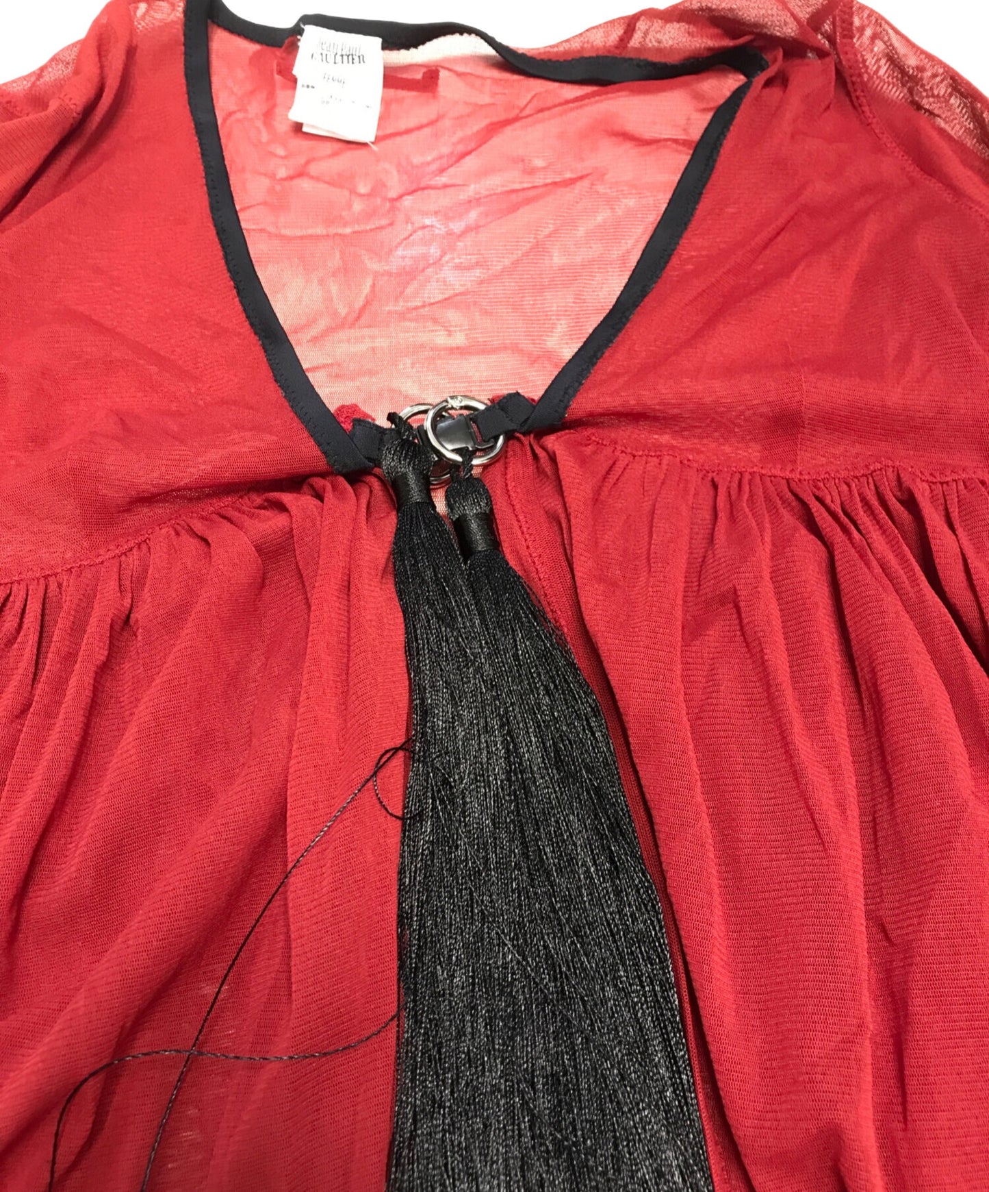 [Pre-owned] Jean Paul Gaultier FEMME Power Net Decoration Blouse