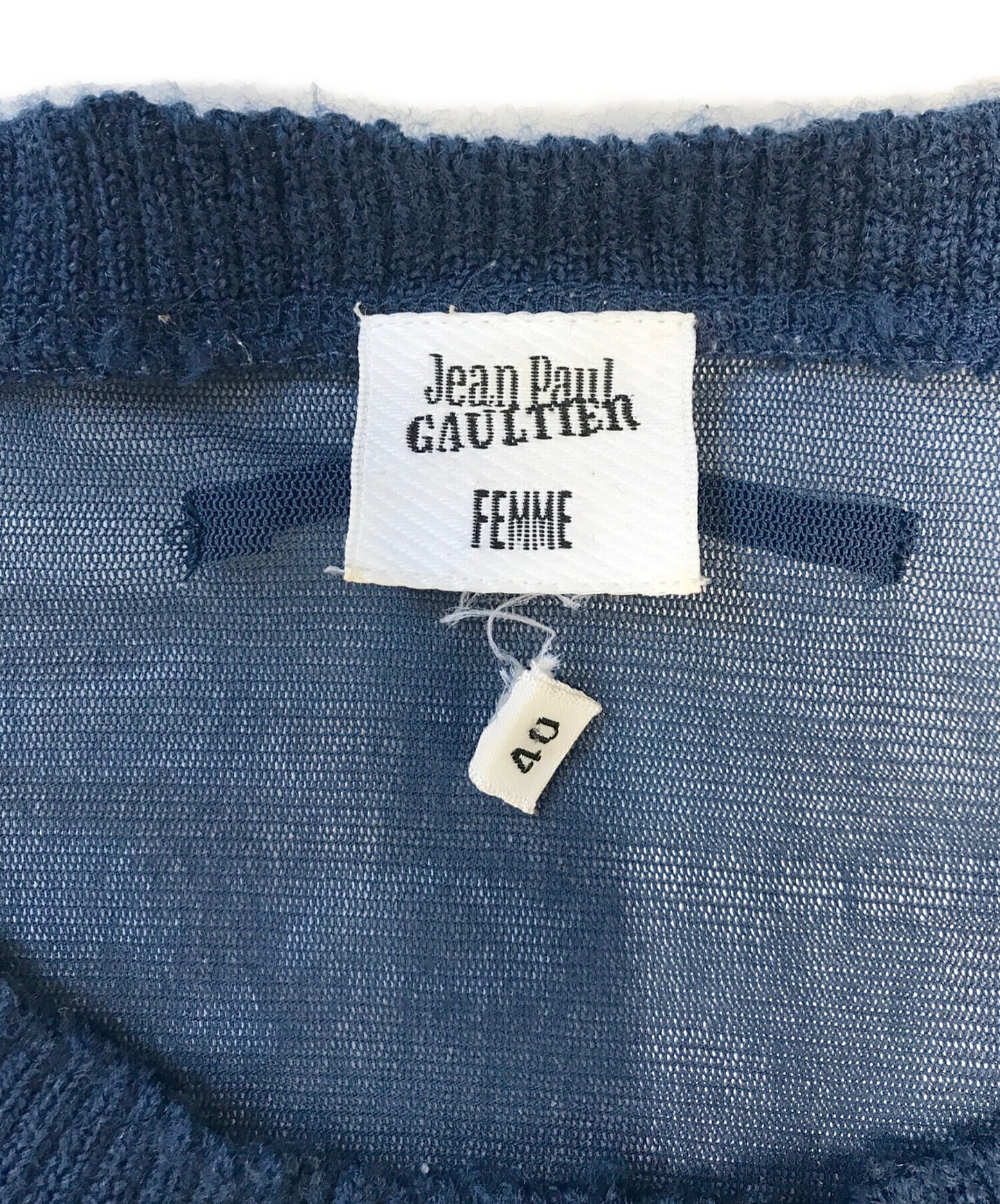 [Pre-owned] Jean Paul Gaultier FEMME Rib Knit Power Net Cut and Sewn