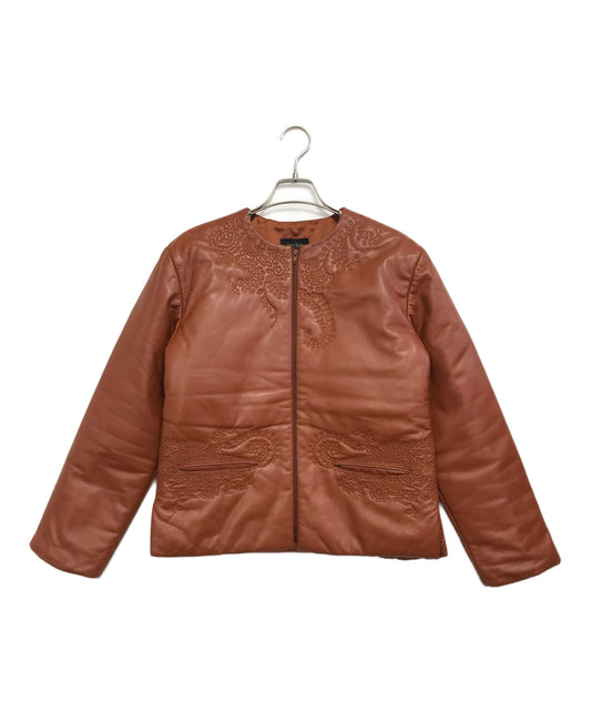 [Pre-owned] Jean Paul Gaultier FEMME Lamb Leather Embroidered Jacket