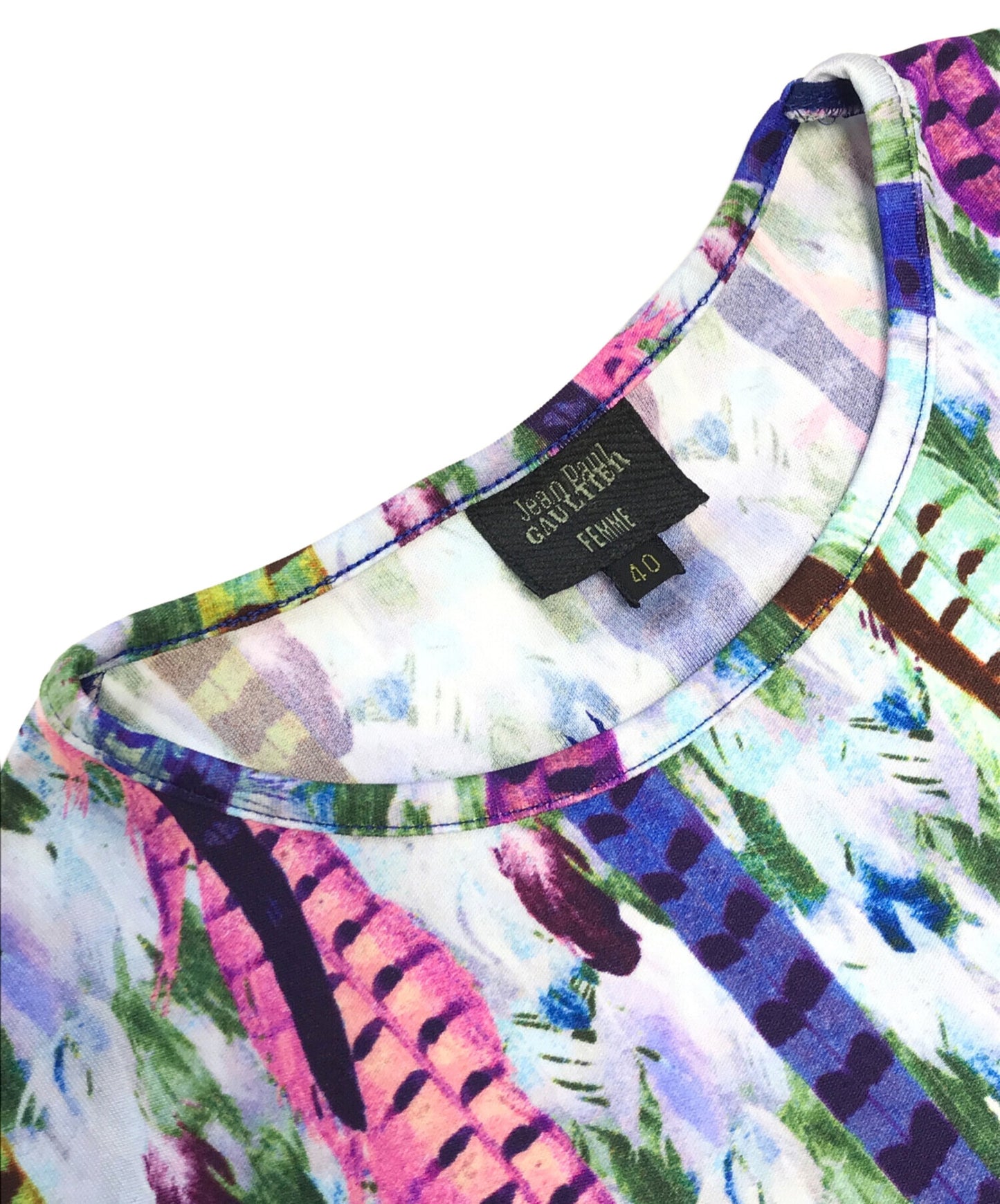 [Pre-owned] Jean Paul Gaultier FEMME Transfer Print T-Shirt