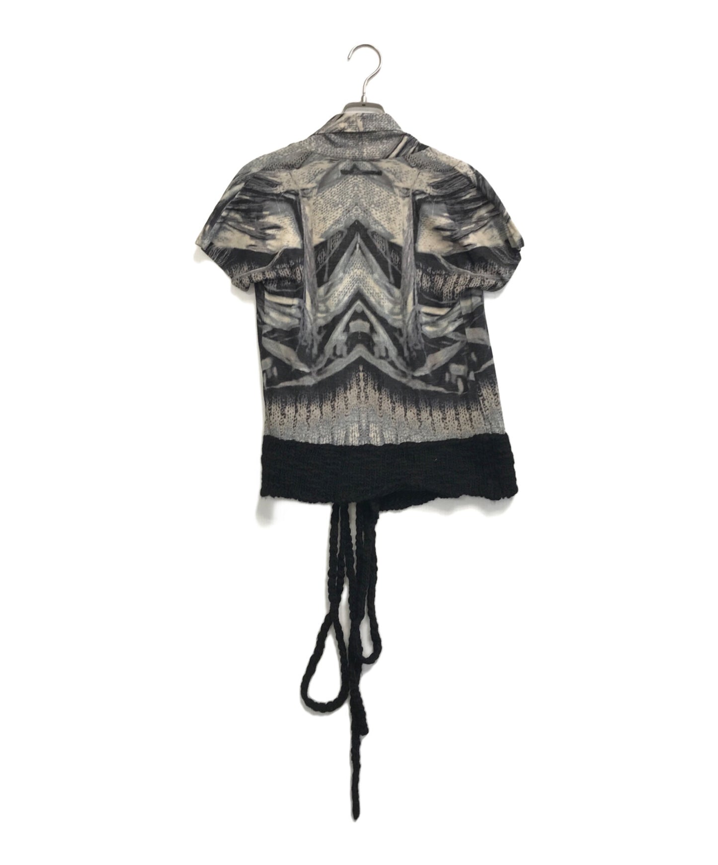 [Pre-owned] Jean Paul Gaultier FEMME Knit-Switched All-Print Power Net Cardigan