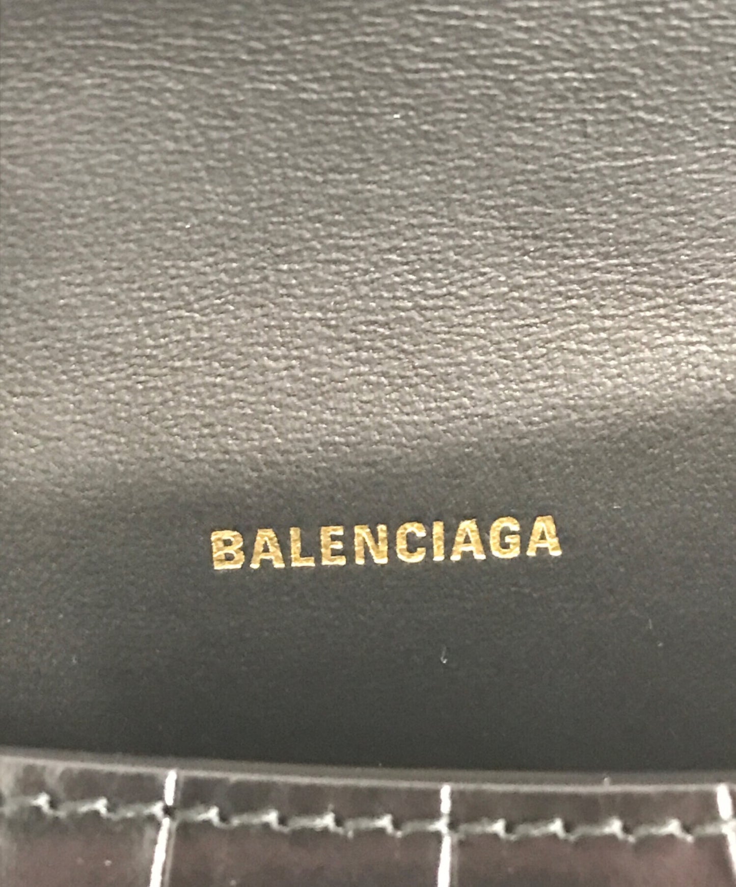 [Pre-owned] BALENCIAGA Crocodile-Embossed 2-Way Handbag 592833