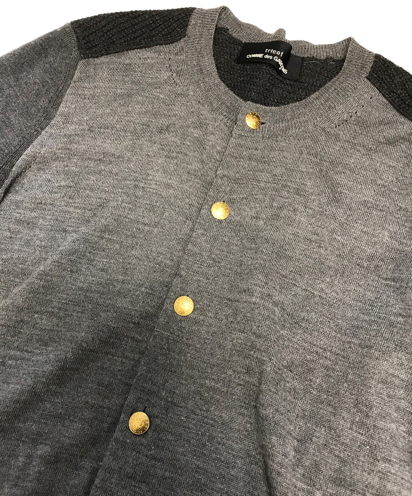 [Pre-owned] tricot COMME des GARCONS Contrast-Knit Cardigan TH-N002