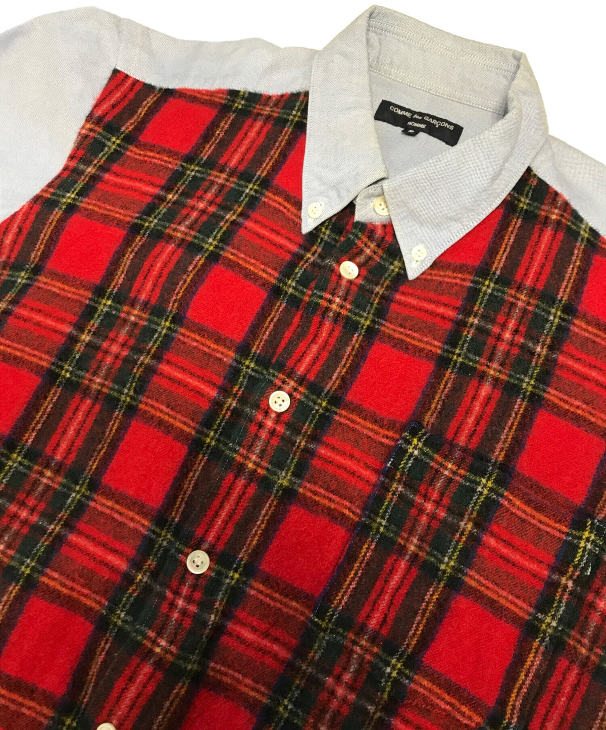 [Pre-owned] COMME des GARCONS HOMME Felted-Panel Shirt HT-B094