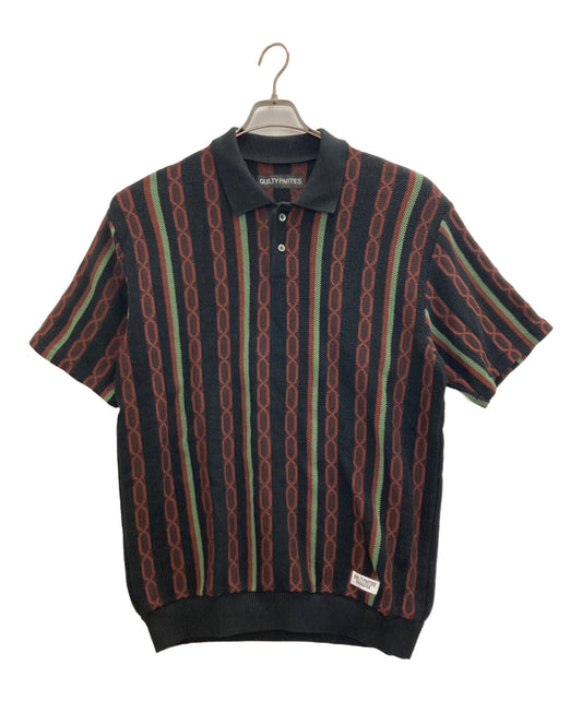 [Pre-owned] WACKO MARIA 24SS STRIPED JACQUARD SUMMER KNIT POLO SHIRT