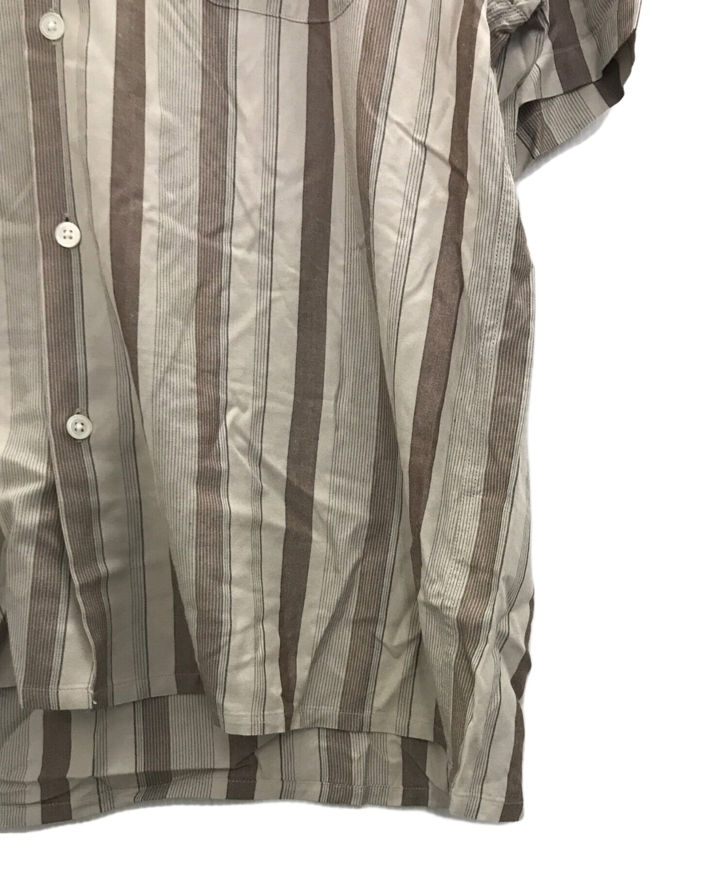 [Pre-owned] WACKO MARIA STRIPED OPEN COLLAR SHIRT