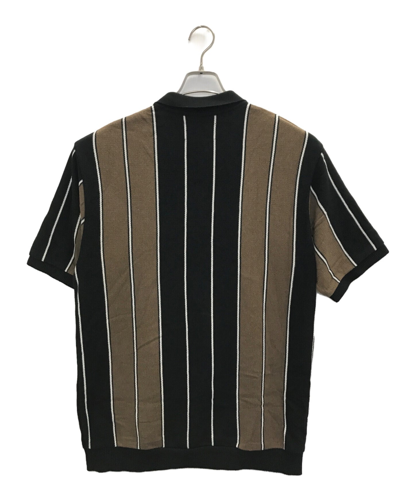[Pre-owned] WACKO MARIA STRIPED KNIT POLO SHIRT