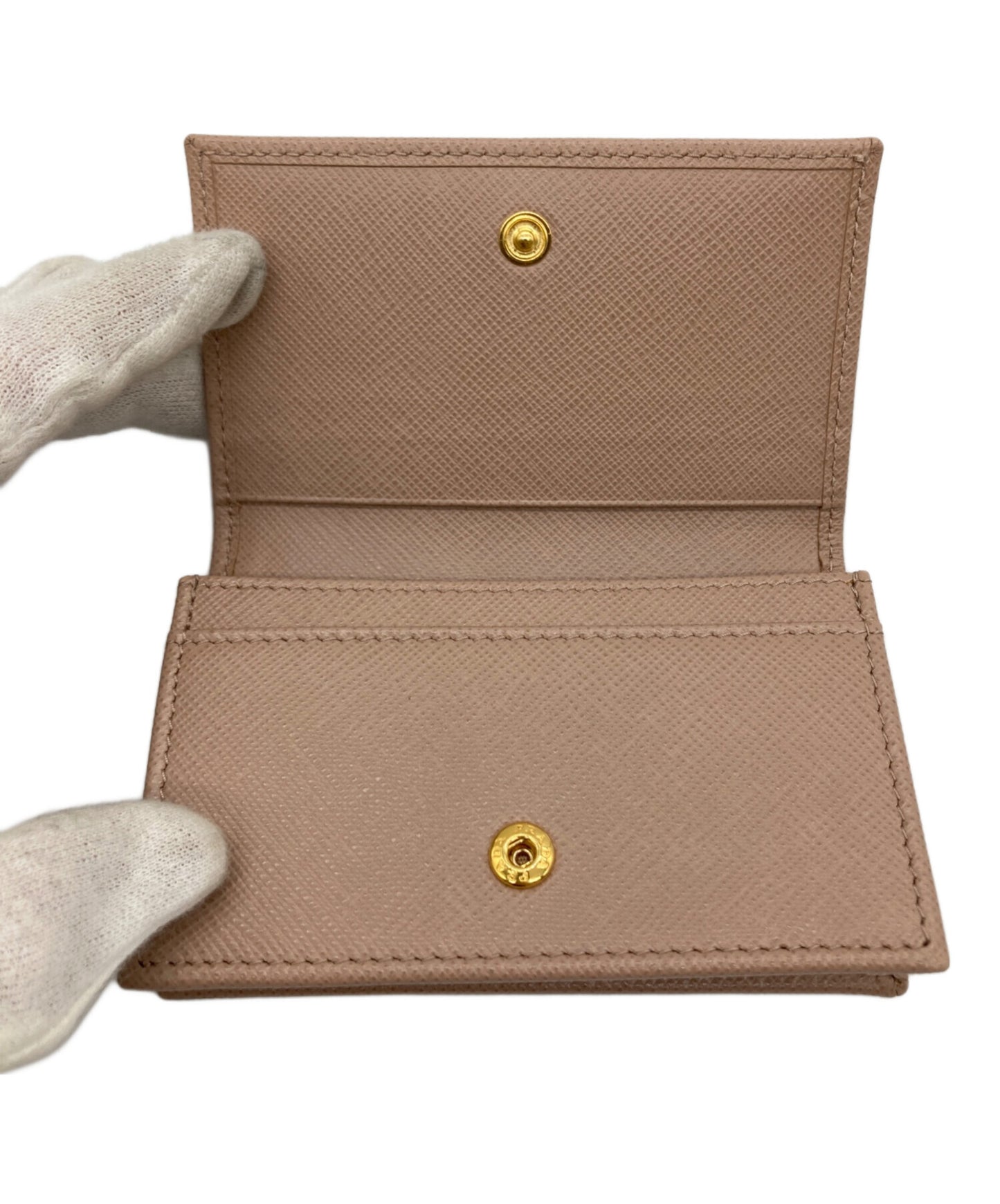 [Pre-owned] PRADA Saffiano card case 1MC122