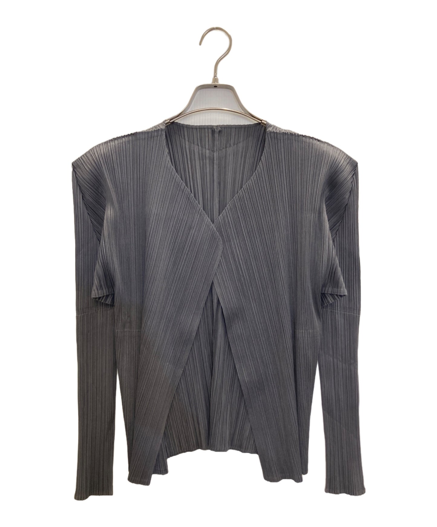 [Pre-owned] PLEATS PLEASE collarless cardigan PP04-JD623