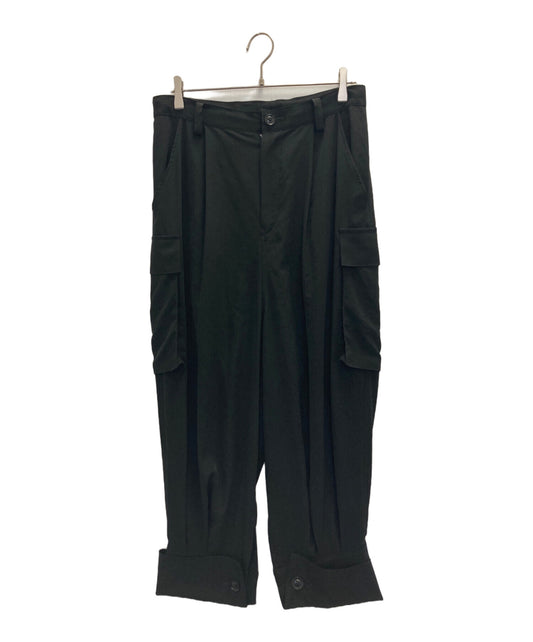 [Pre-owned] Y's CREPE de CHINE CUFFED HEM CARGO PANTS YB-P10-500