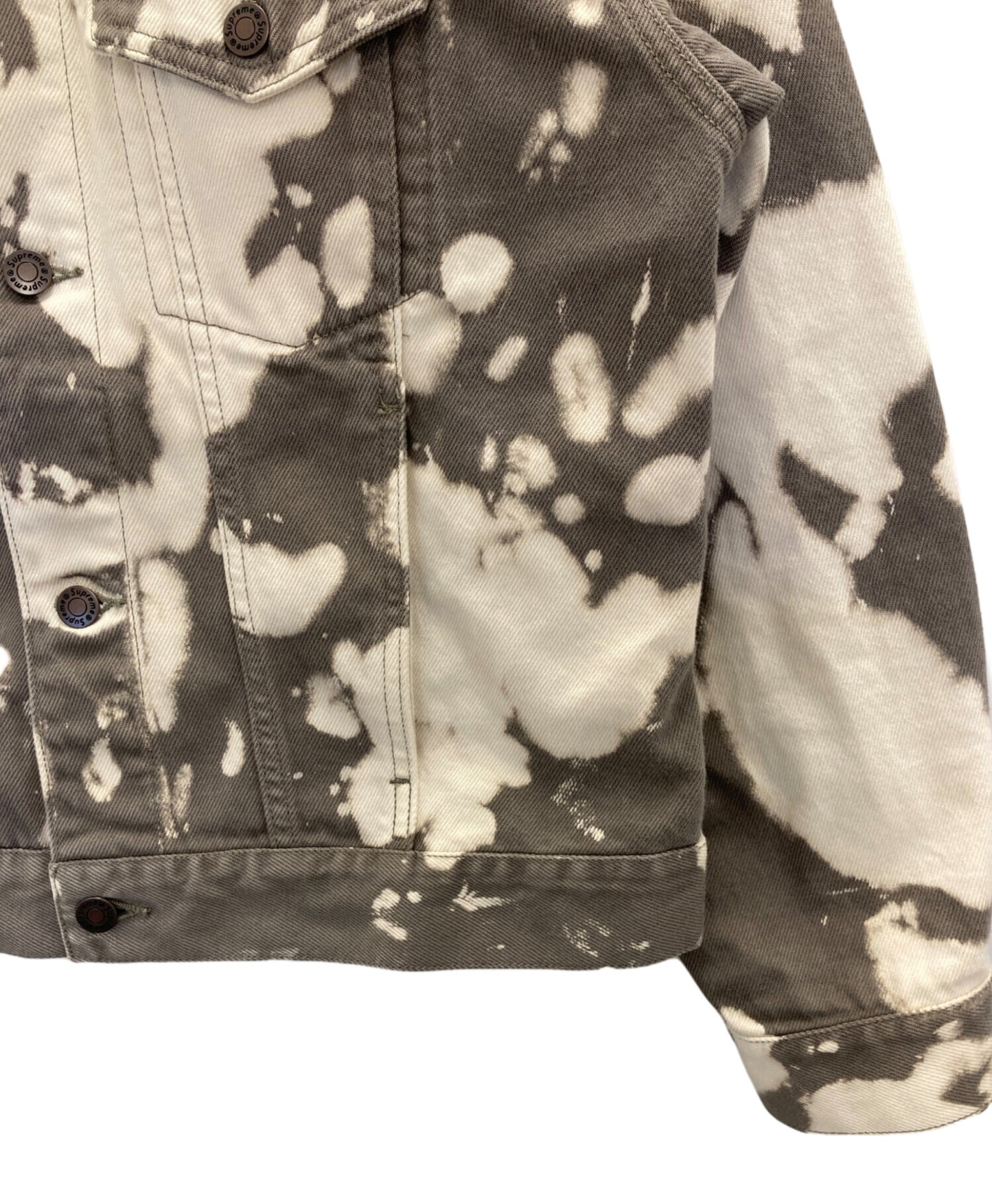 [Pre-owned] SUPREME Denim Trucker Jacket (Bleached)
