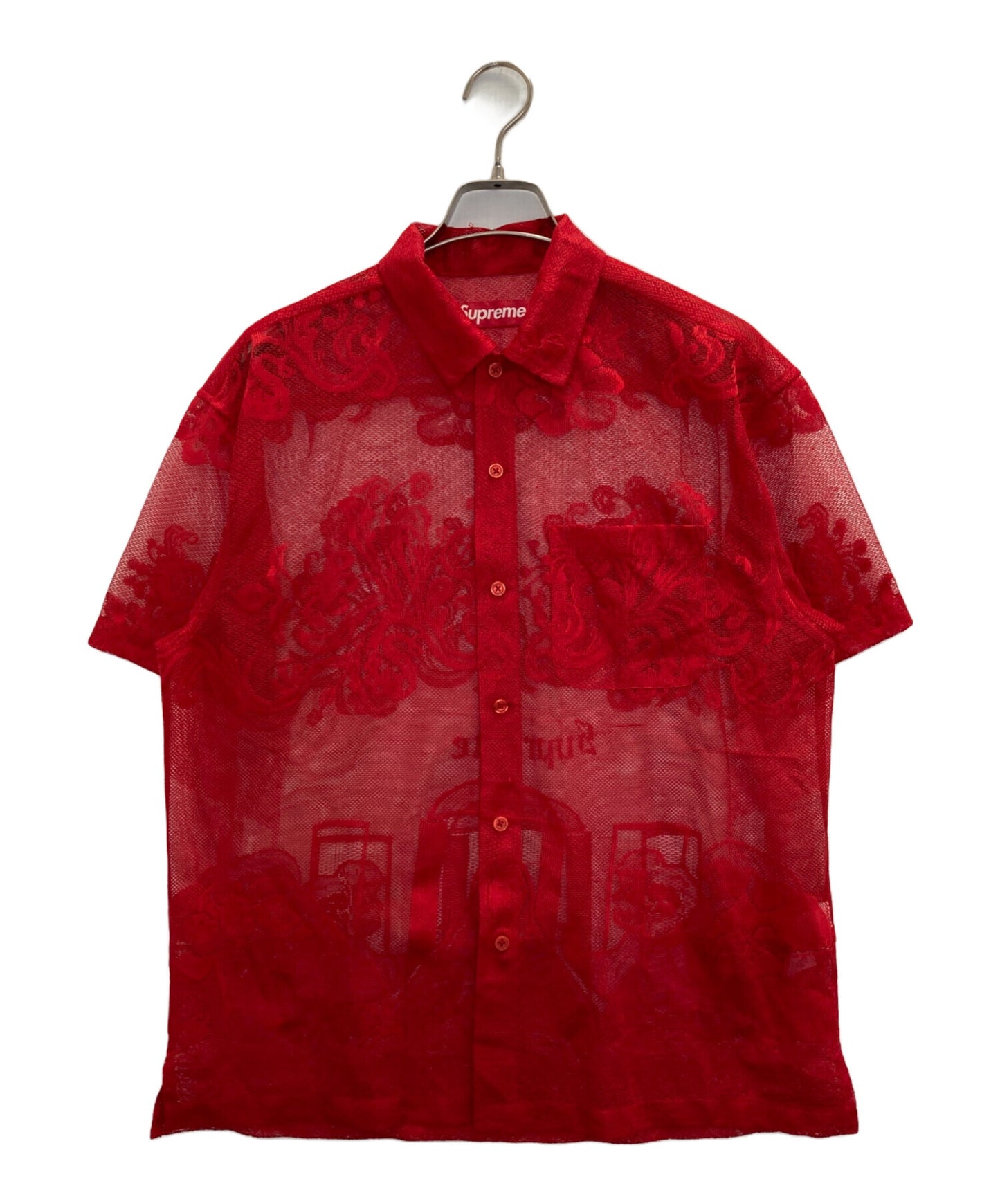 [Pre-owned] SUPREME Last Supper Lace S/S Shirt