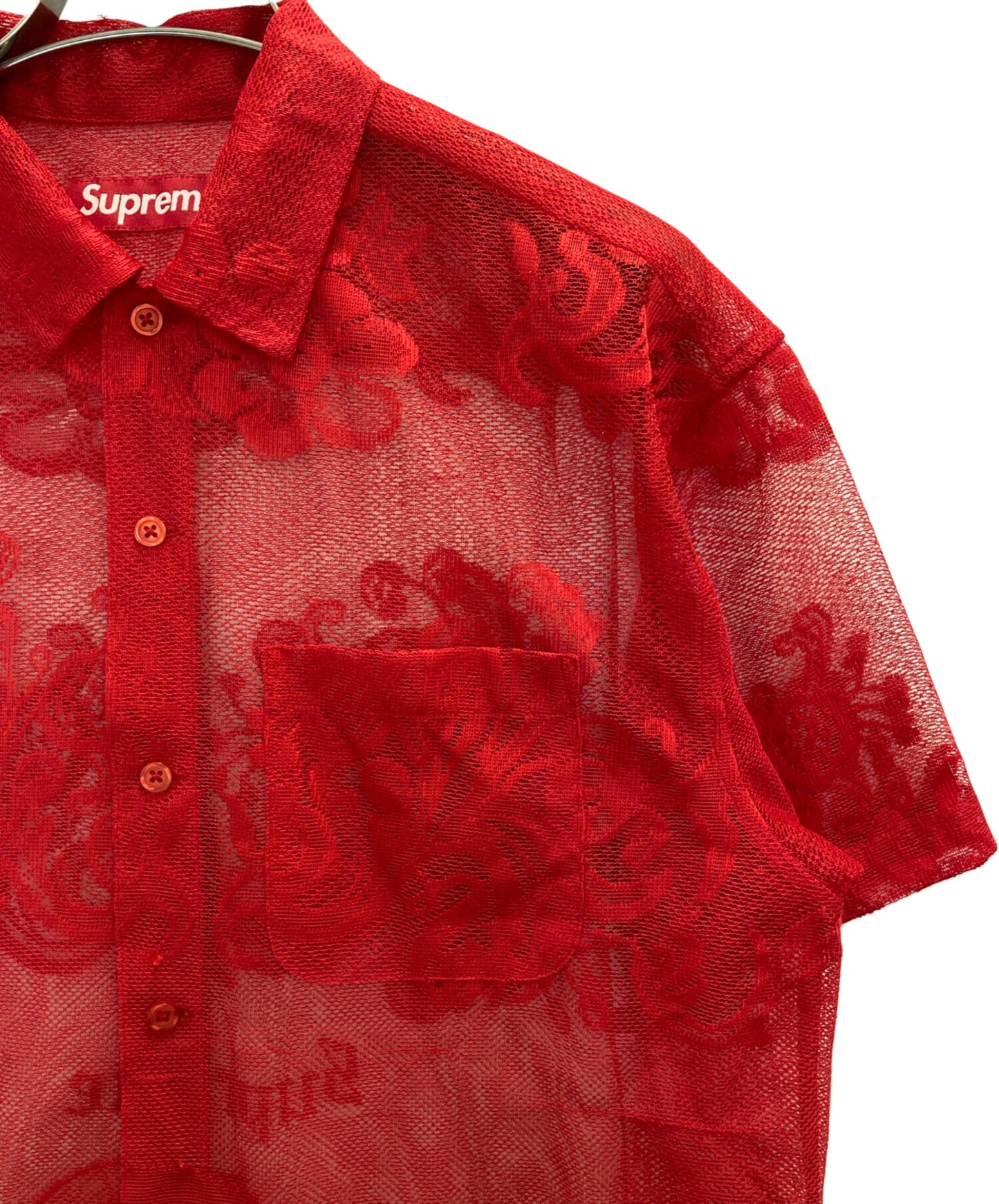 [Pre-owned] SUPREME Last Supper Lace S/S Shirt